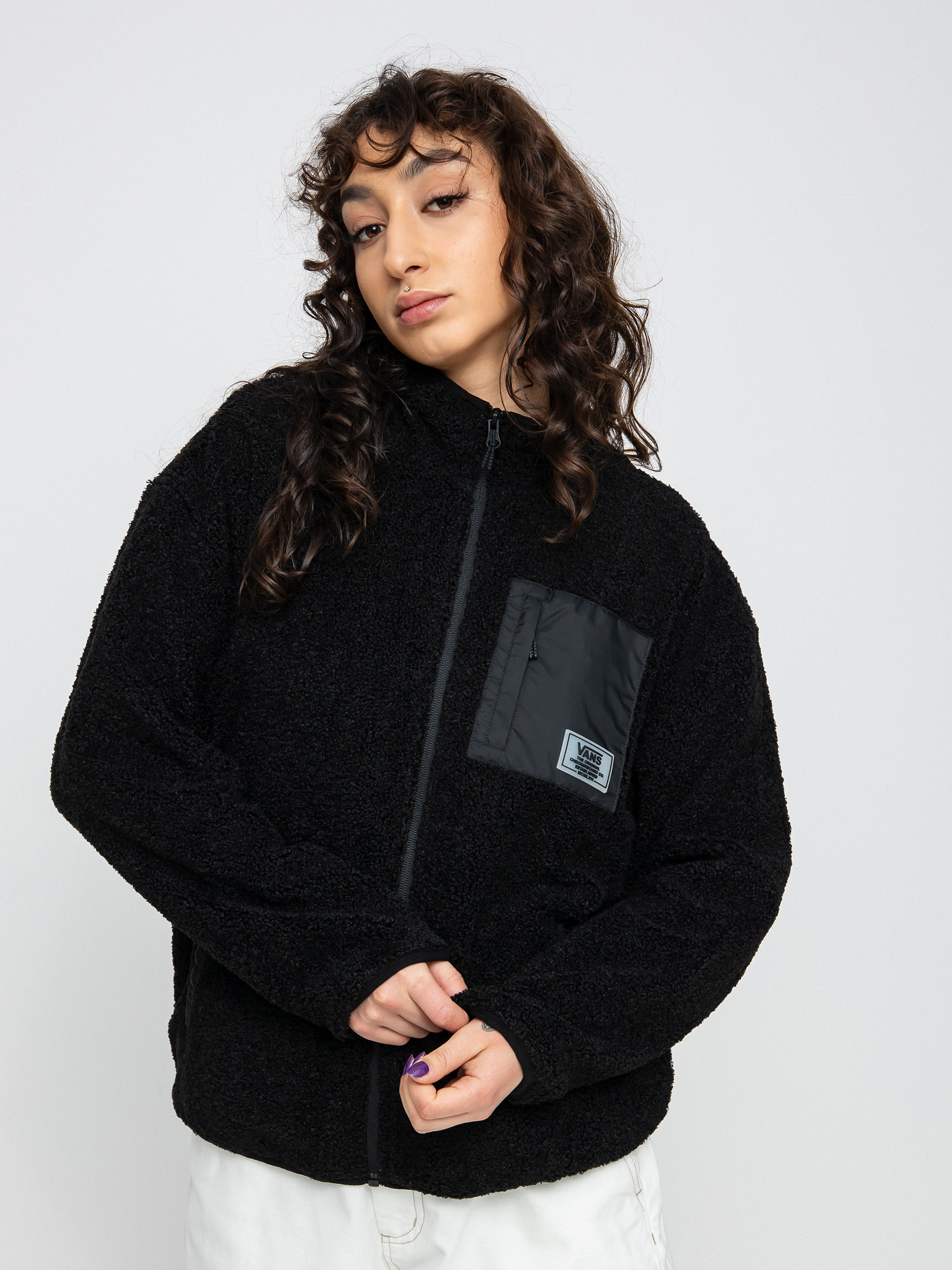 Kurtka Vans Midland Zip Sherpa Wmn (black)