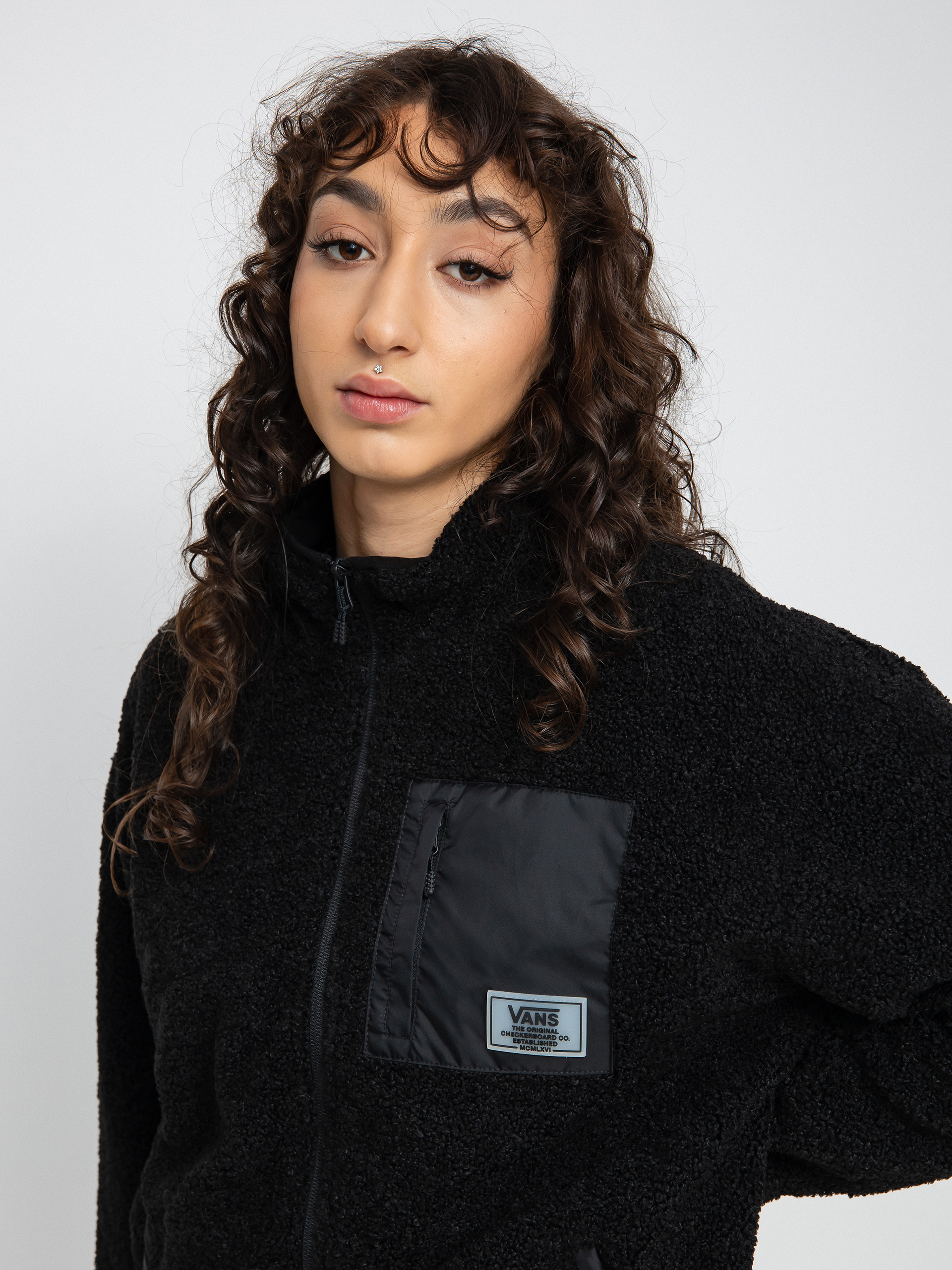 Kurtka Vans Midland Zip Sherpa Wmn (black)