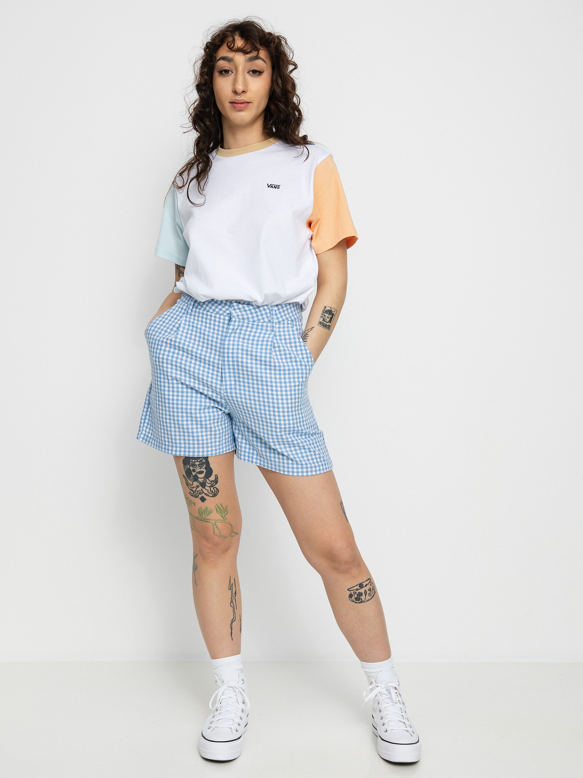 T-shirt Vans Left Chest Colorblock Em Wmn (white/multi)