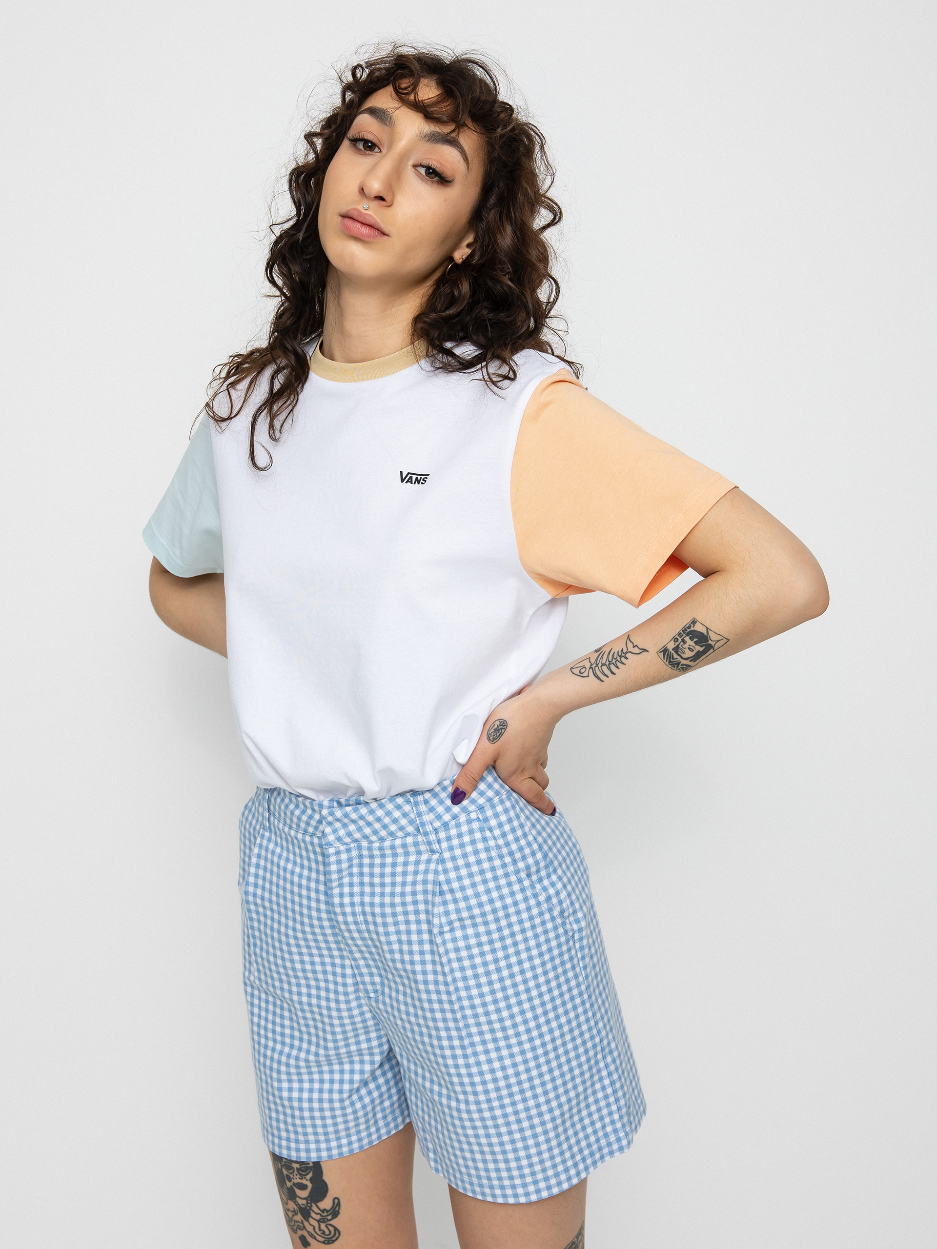 T-shirt Vans Left Chest Colorblock Em Wmn (white/multi)