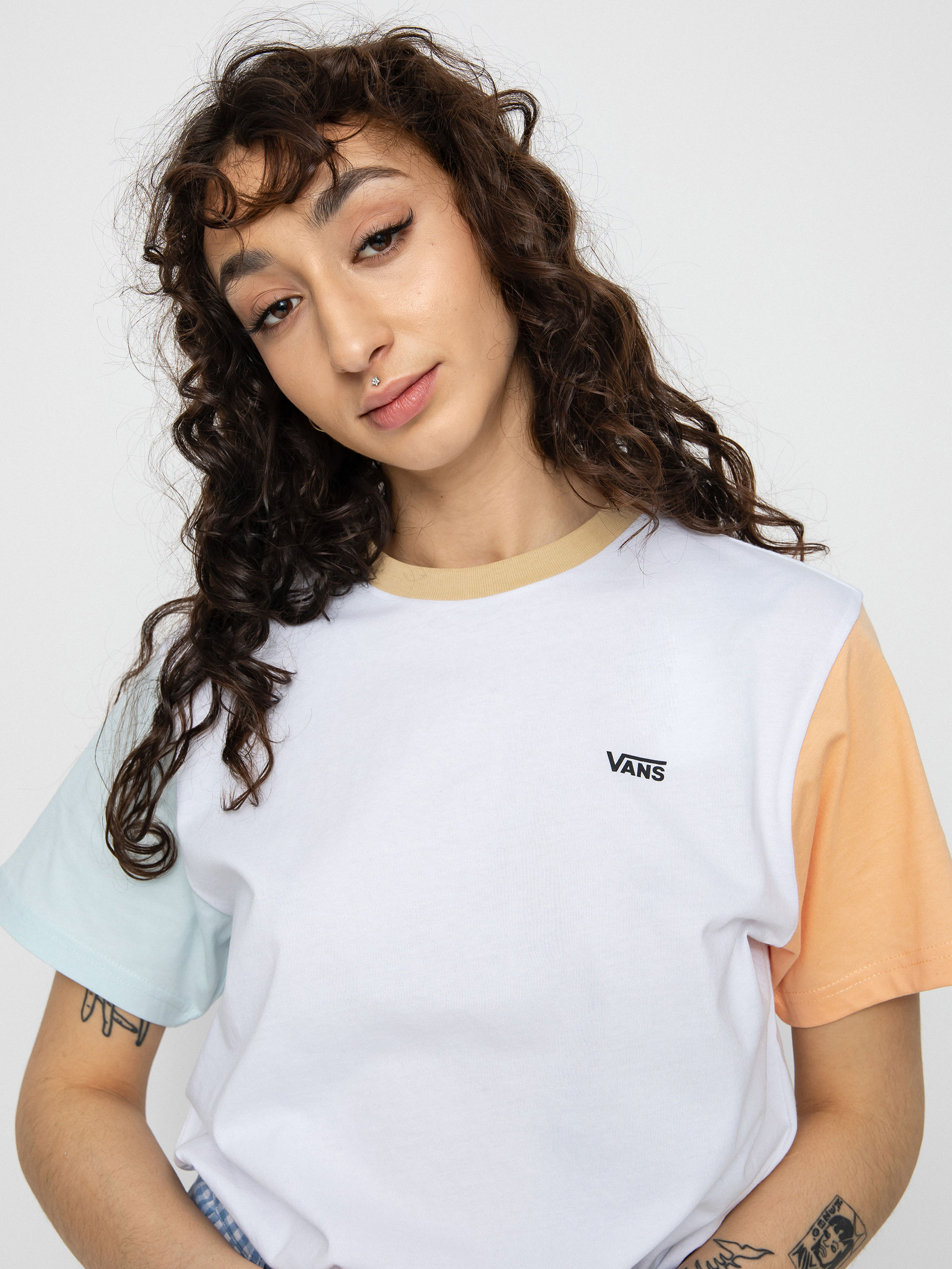 T-shirt Vans Left Chest Colorblock Em Wmn (white/multi)