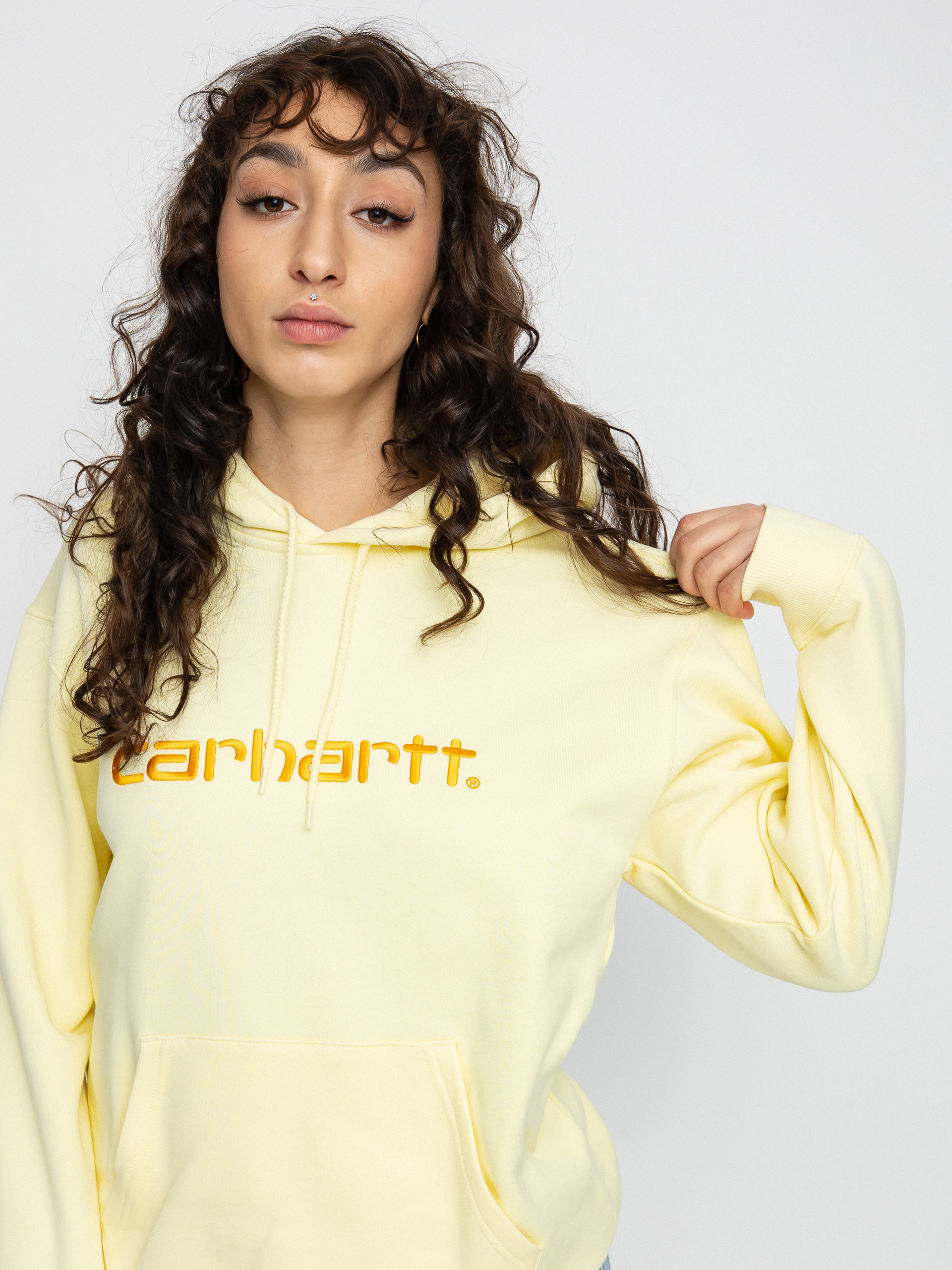 Bluza z kapturem Carhartt WIP Carhartt HD Wmn (soft yellow/popsicle)