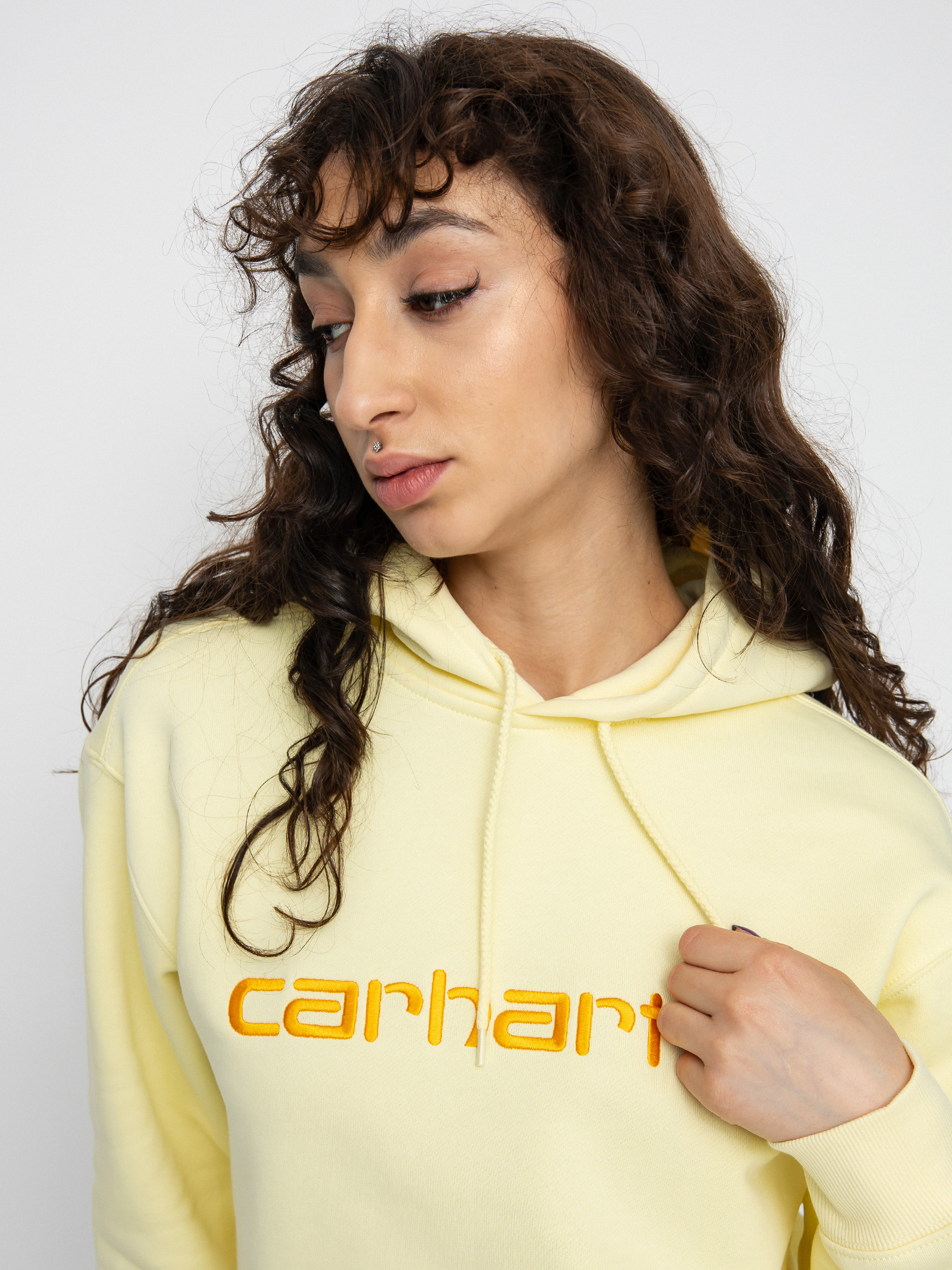 Bluza z kapturem Carhartt WIP Carhartt HD Wmn (soft yellow/popsicle)