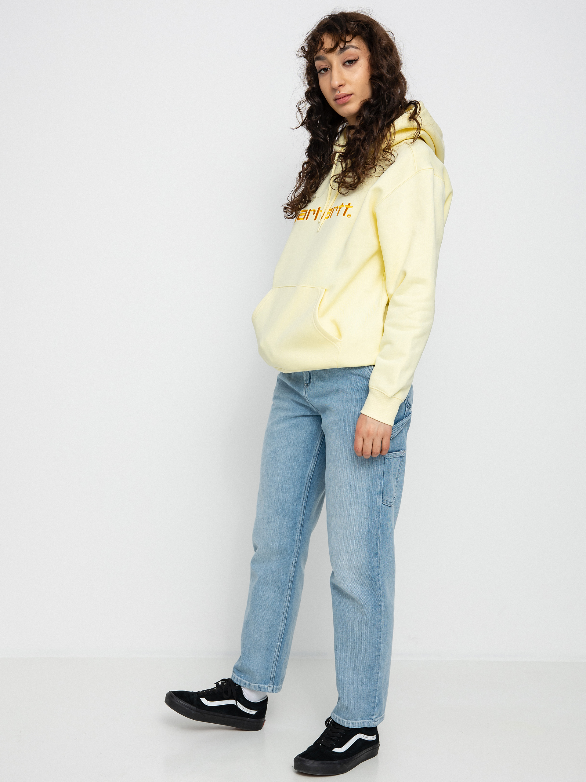 Bluza z kapturem Carhartt WIP Carhartt HD Wmn (soft yellow/popsicle)