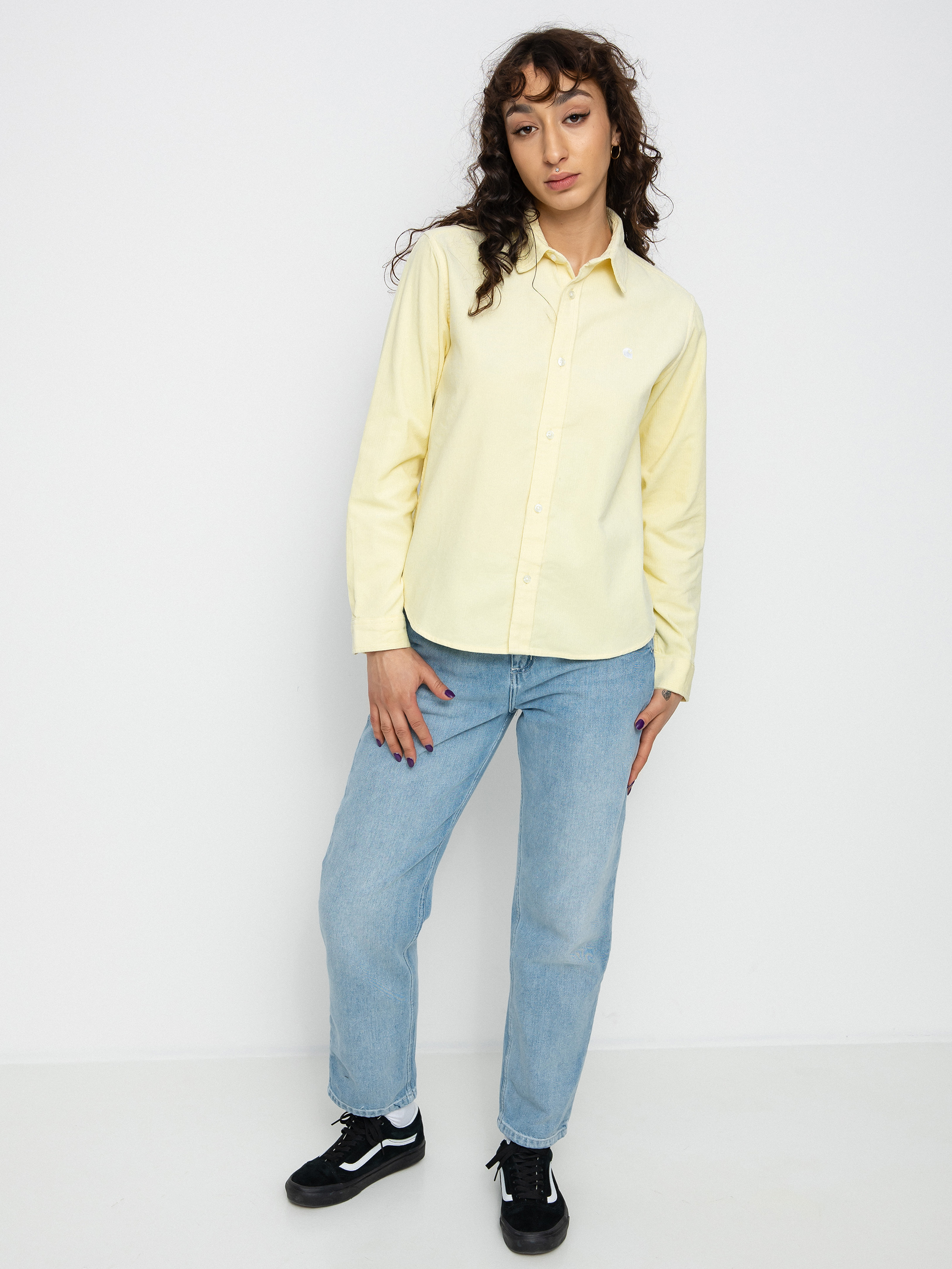 Koszula Carhartt WIP Madison Fine Cord Wmn (soft yellow/white)