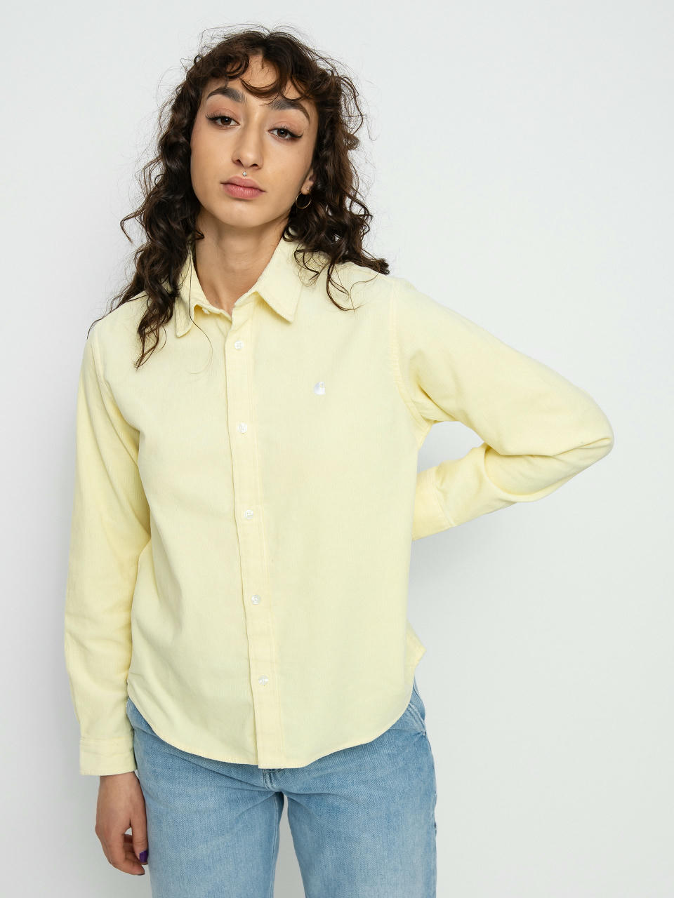 Koszula Carhartt WIP Madison Fine Cord Wmn (soft yellow/white)