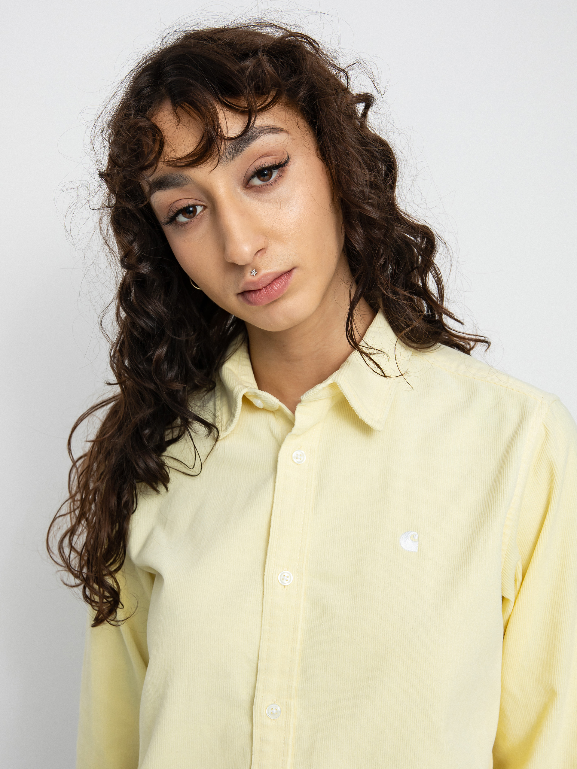 Koszula Carhartt WIP Madison Fine Cord Wmn (soft yellow/white)