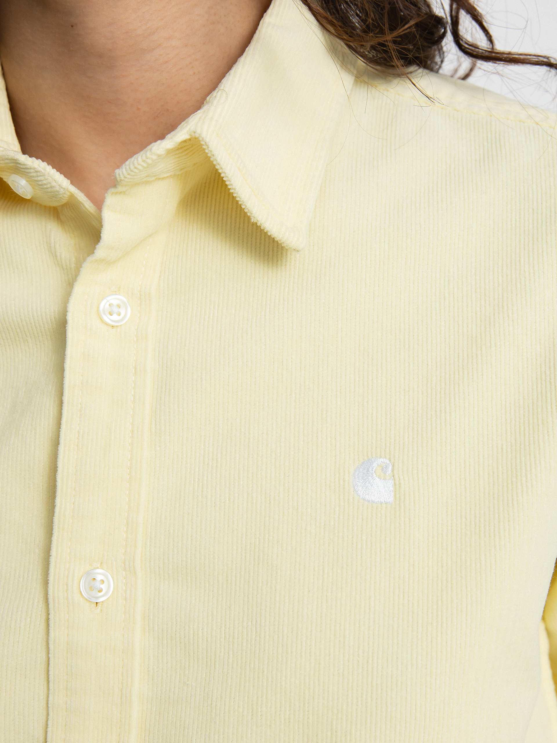 Koszula Carhartt WIP Madison Fine Cord Wmn (soft yellow/white)