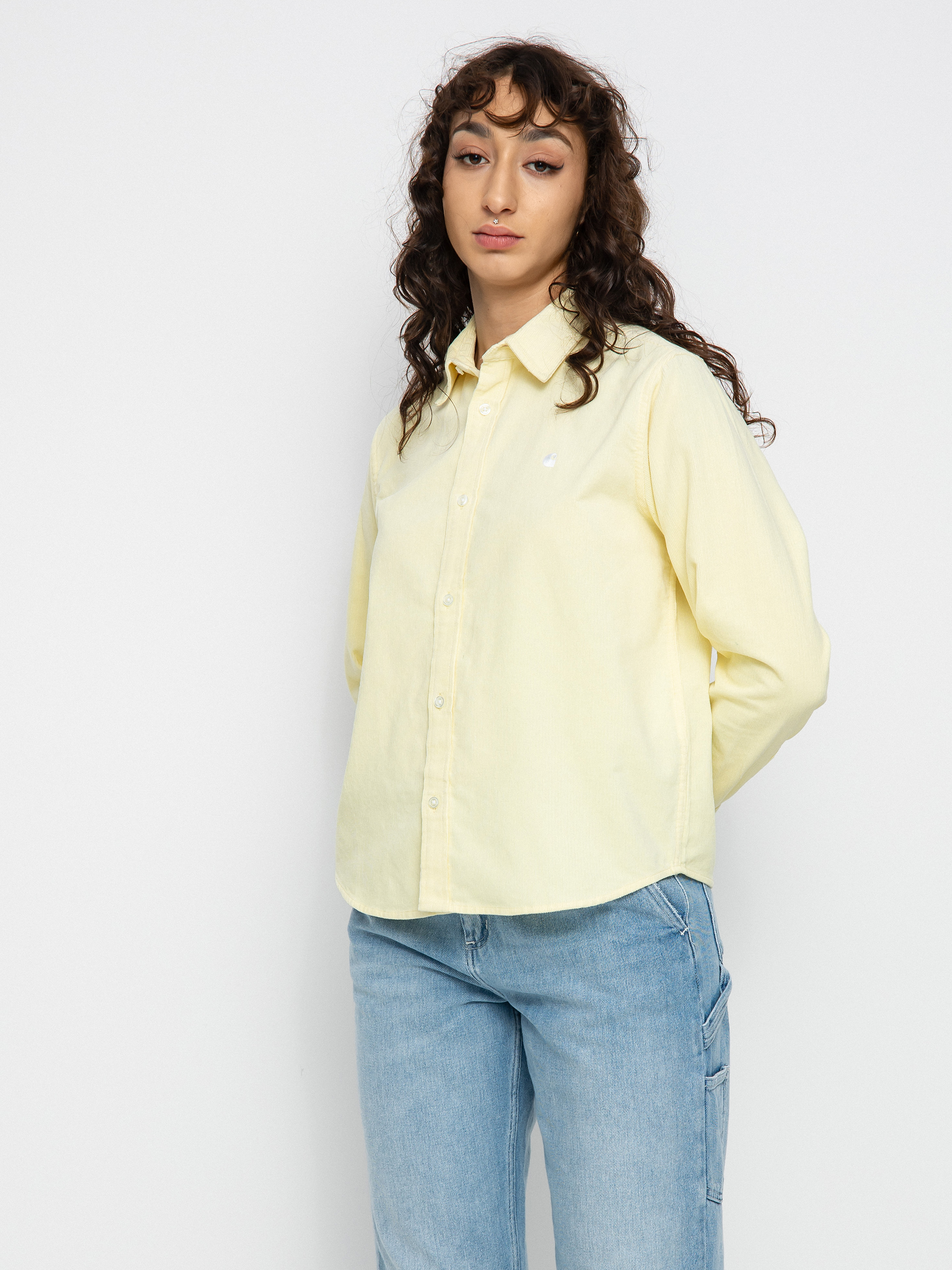 Koszula Carhartt WIP Madison Fine Cord Wmn (soft yellow/white)