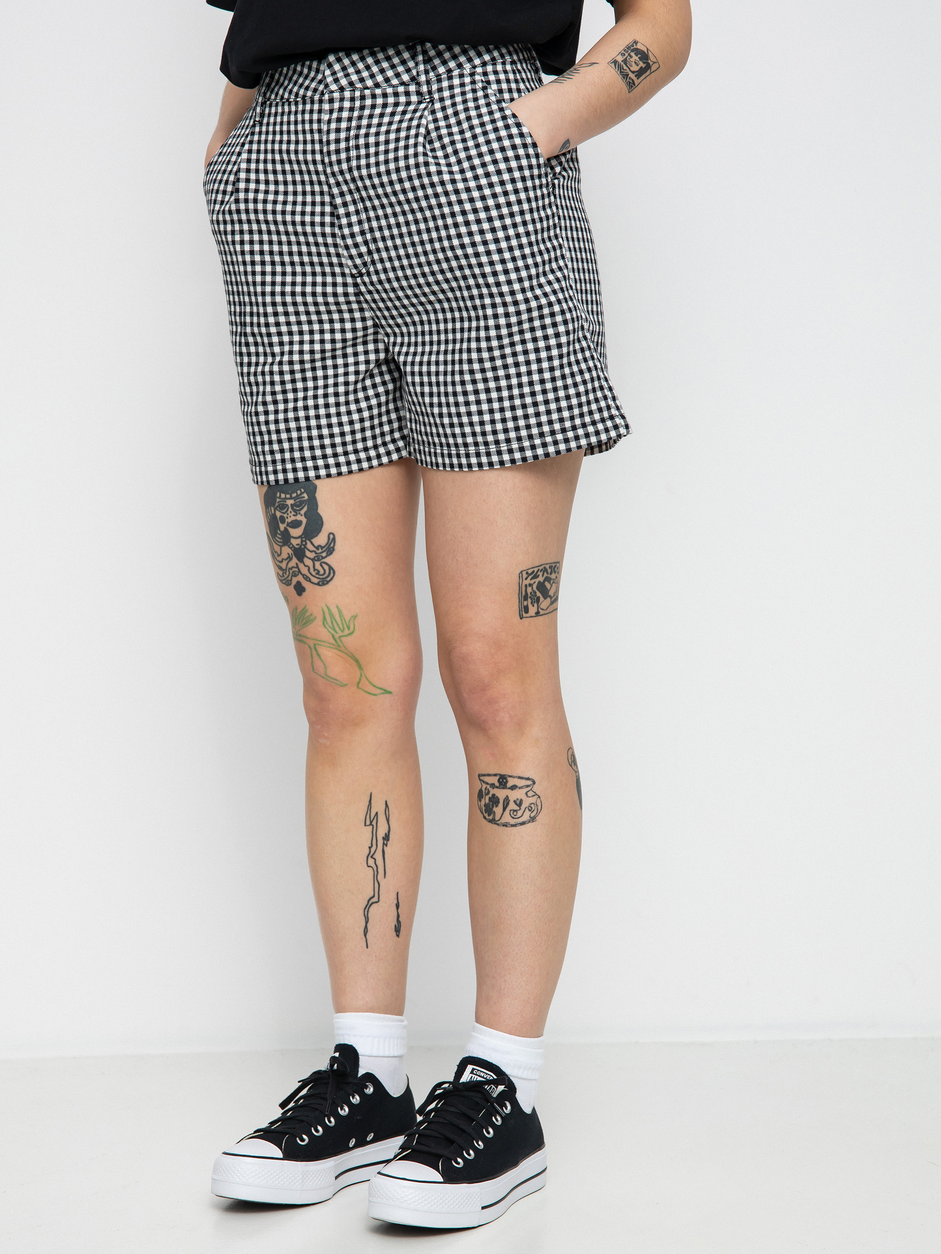 Szorty Brixton Victory Trouser Wmn (black gingham)