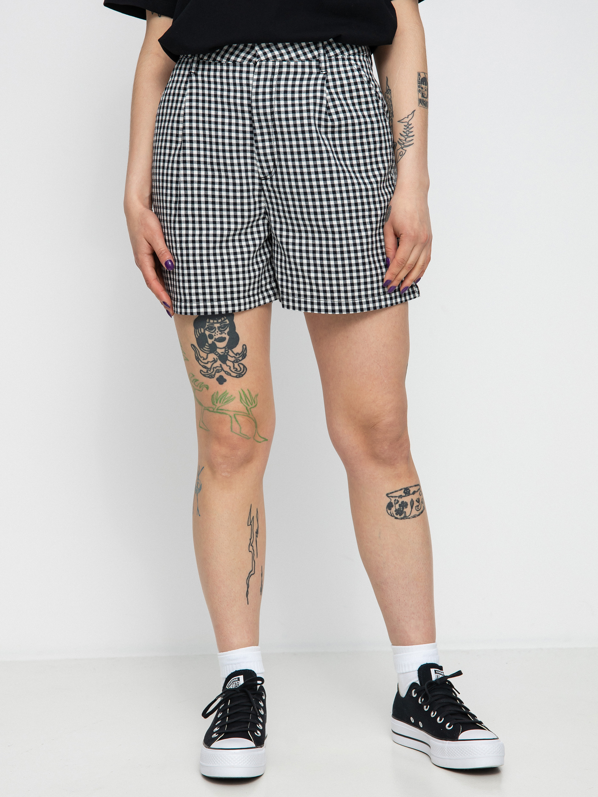 Szorty Brixton Victory Trouser Wmn (black gingham)