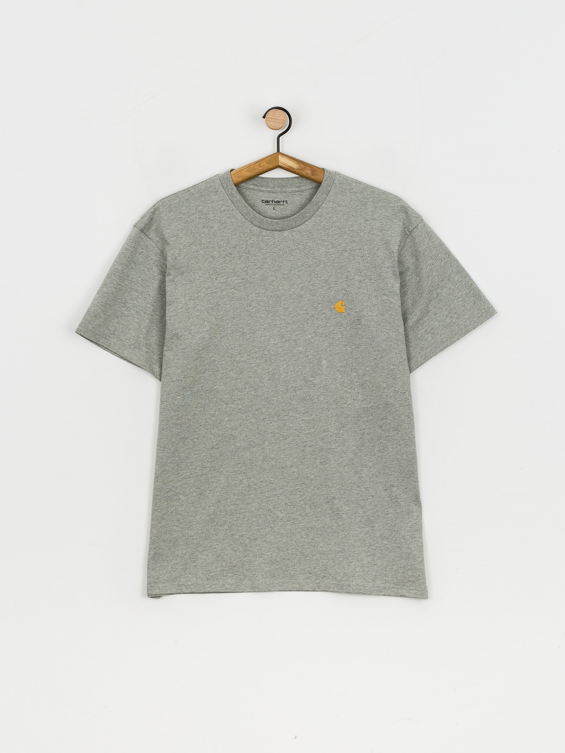 T-shirt Carhartt WIP Chase (grey heather/gold)