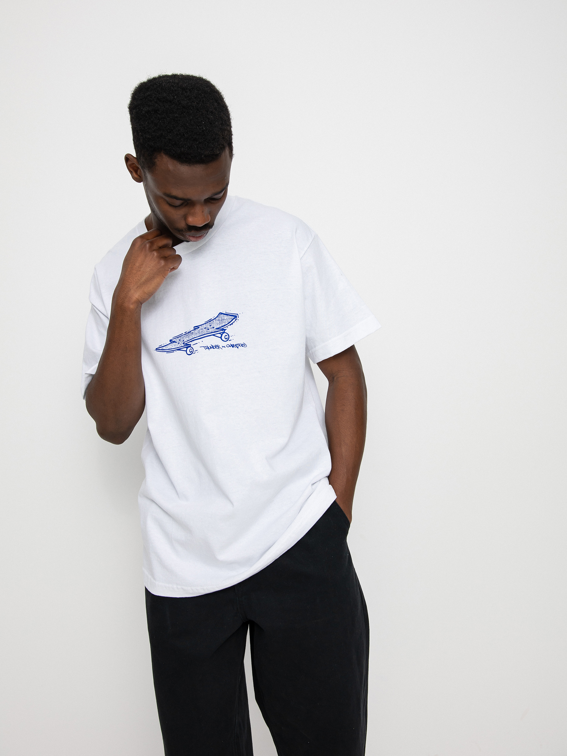 T-shirt Thunder X Chrystie Thunder Lightening Bolt Board (white)