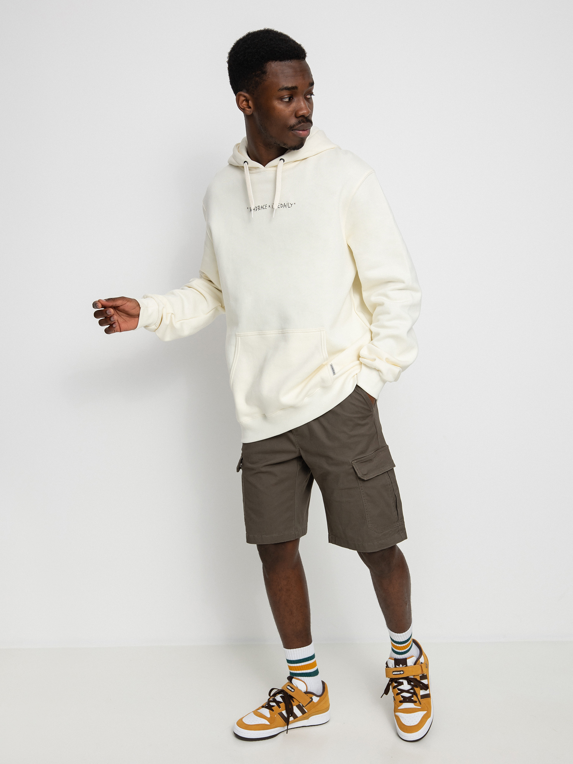 Bluza z kapturem Iriedaily Smile Eq HD (offwhite)
