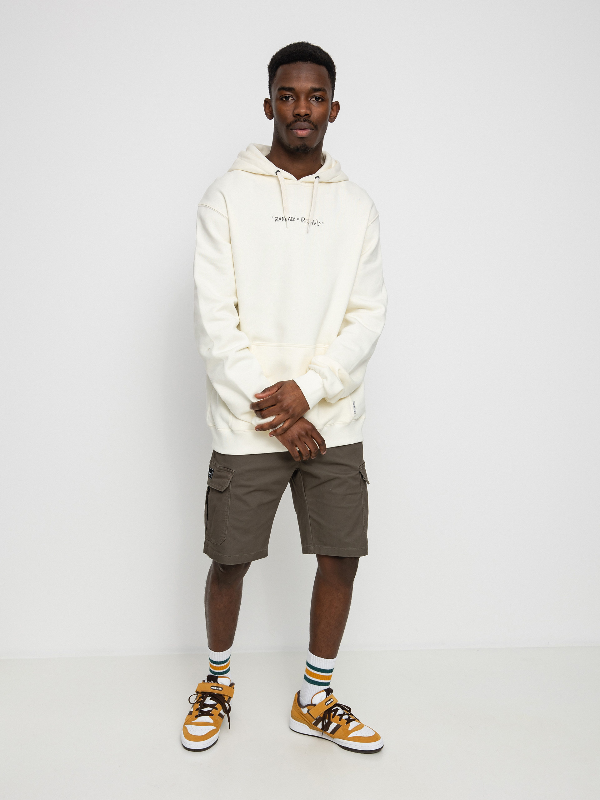 Bluza z kapturem Iriedaily Smile Eq HD (offwhite)