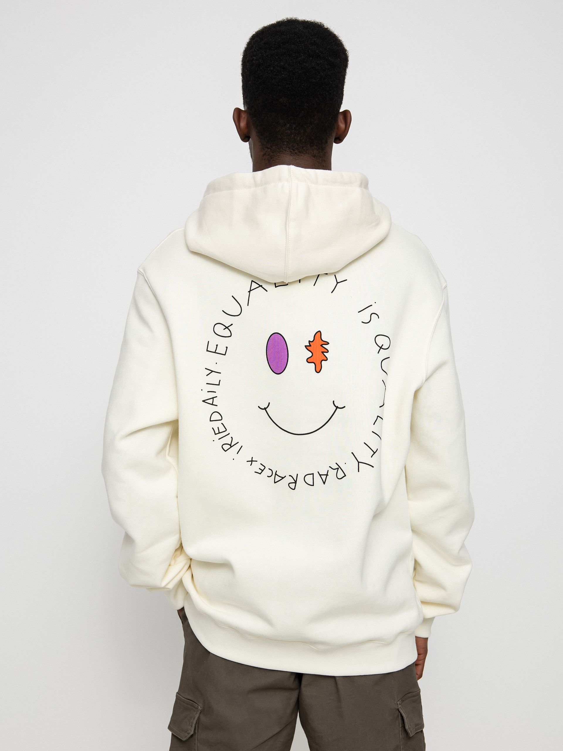 Bluza z kapturem Iriedaily Smile Eq HD (offwhite)