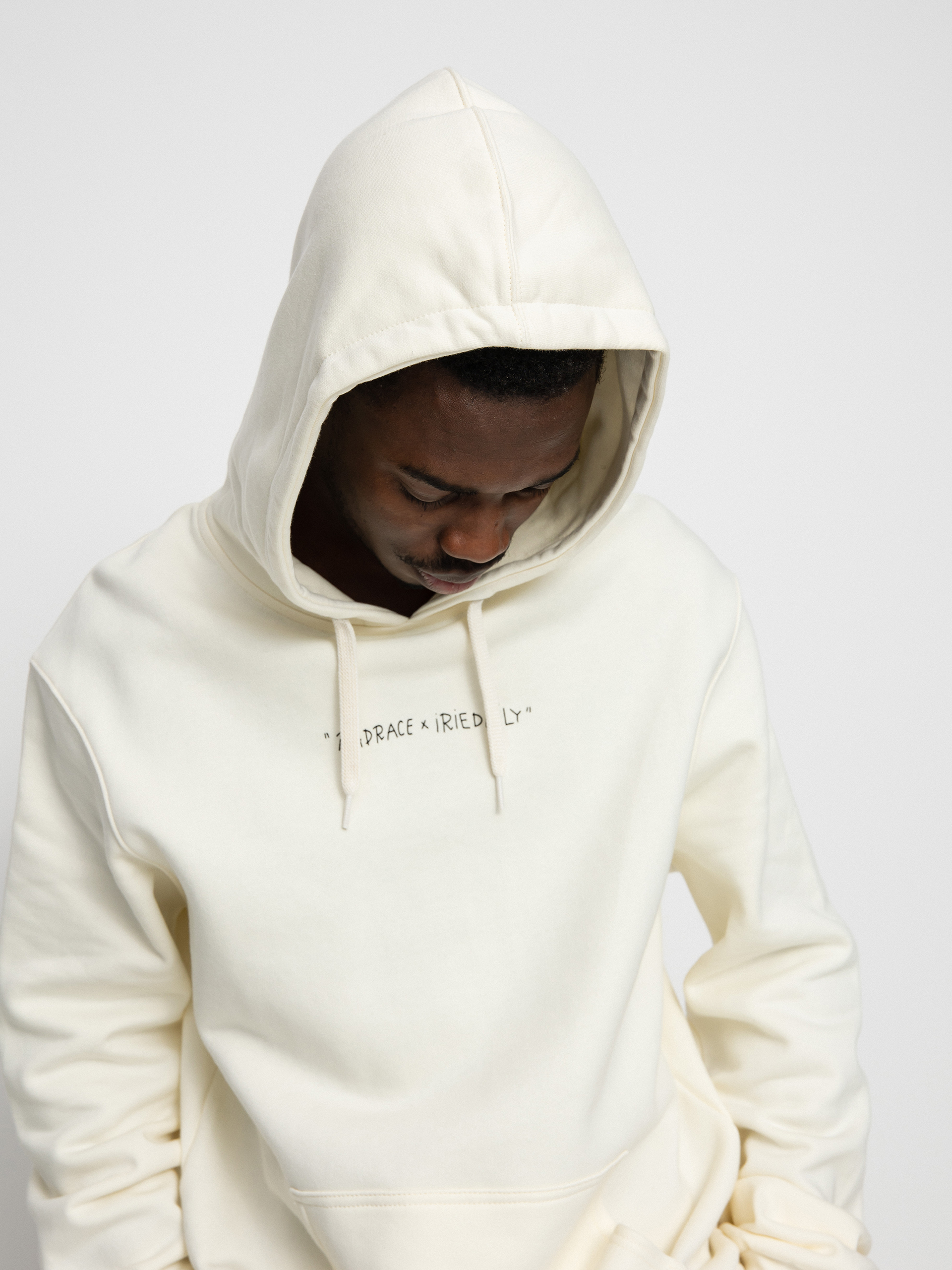 Bluza z kapturem Iriedaily Smile Eq HD (offwhite)