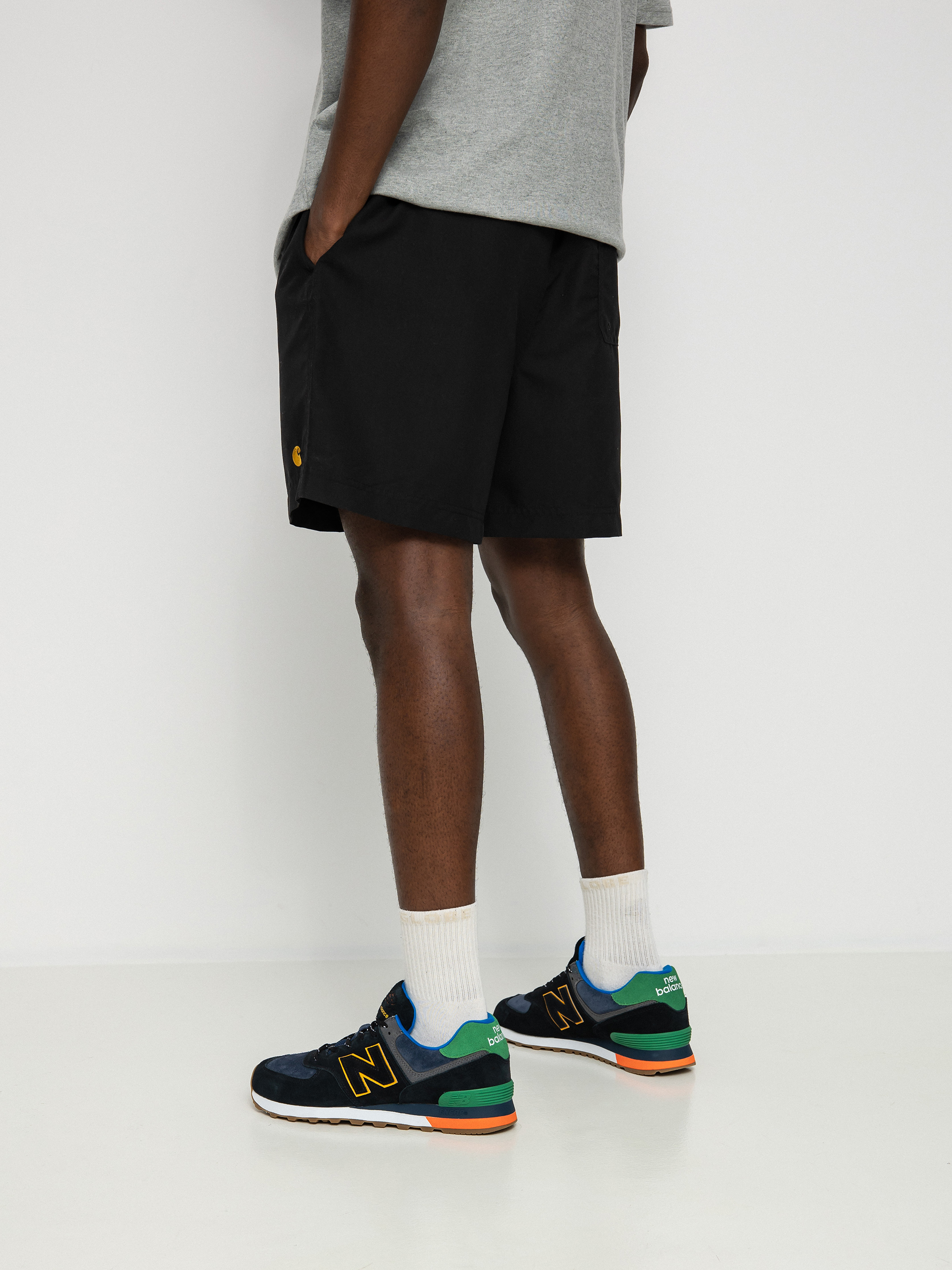 Szorty Carhartt WIP Chase Swim (black/gold)