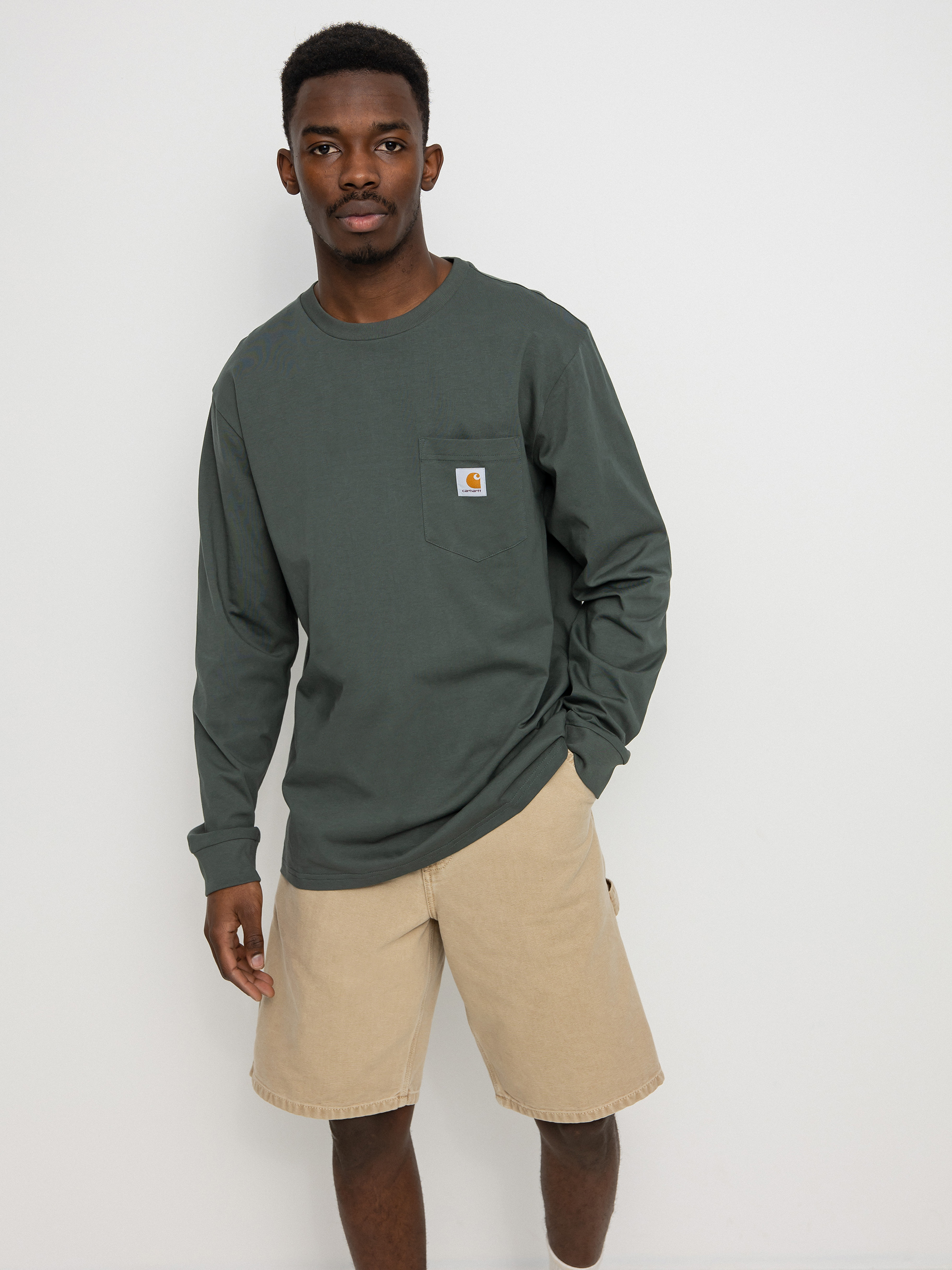 Longsleeve Carhartt WIP Pocket (hemlock green)