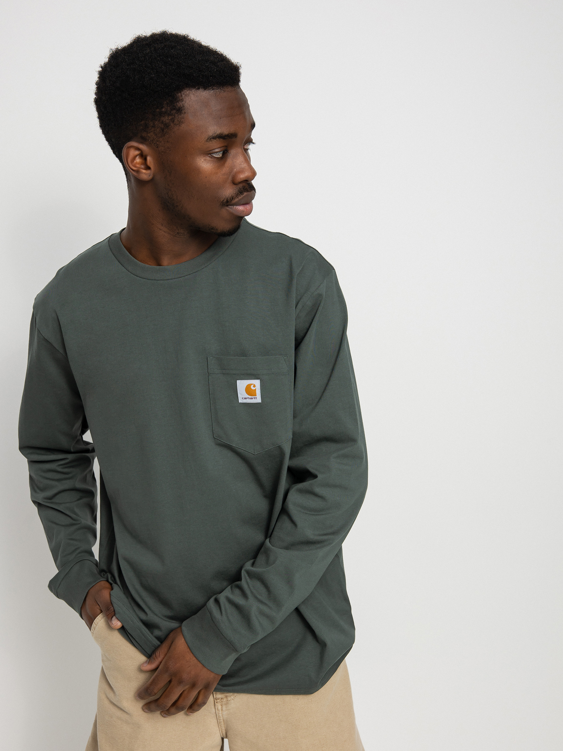 Longsleeve Carhartt WIP Pocket (hemlock green)
