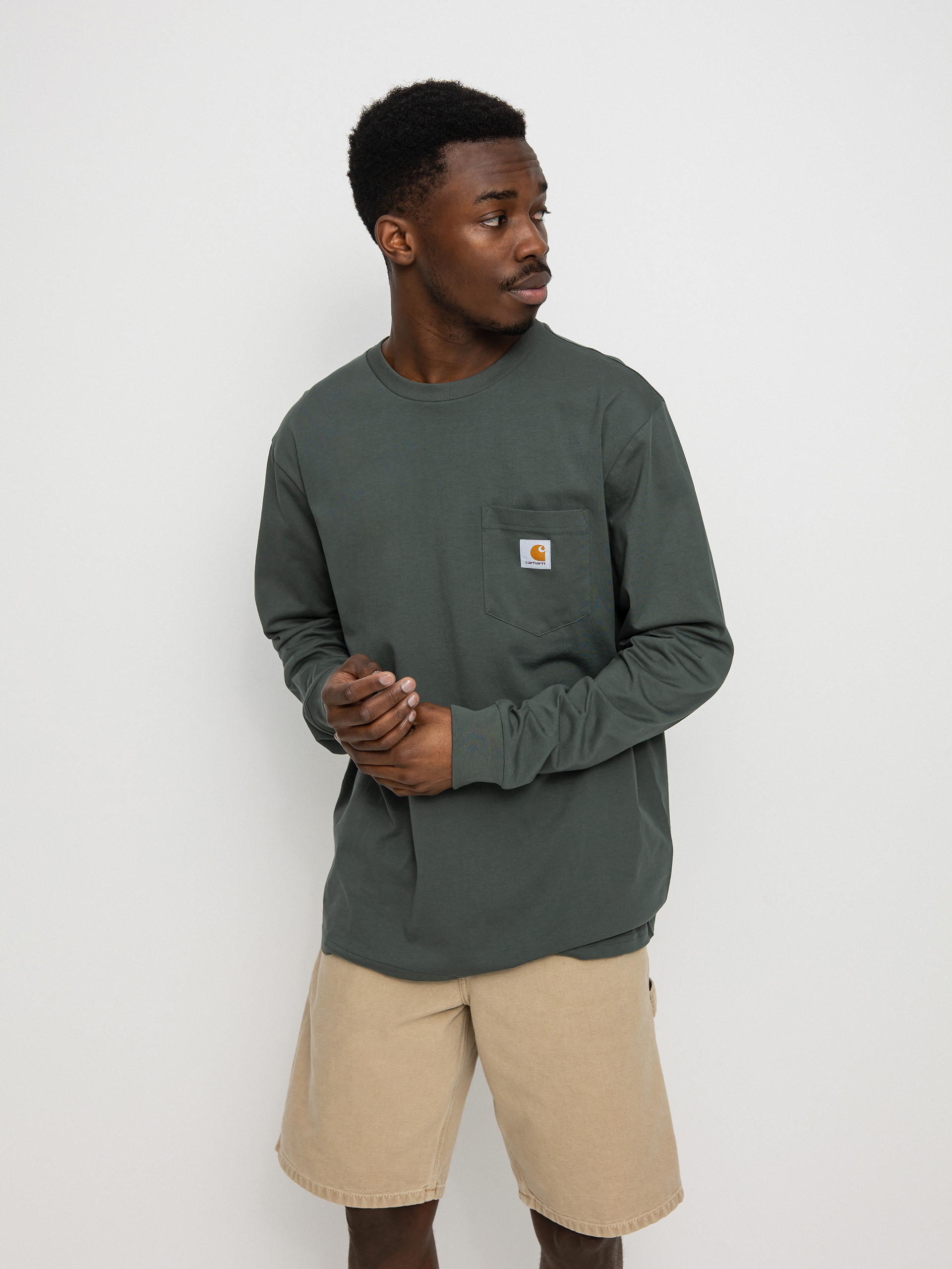 Longsleeve Carhartt WIP Pocket (hemlock green)