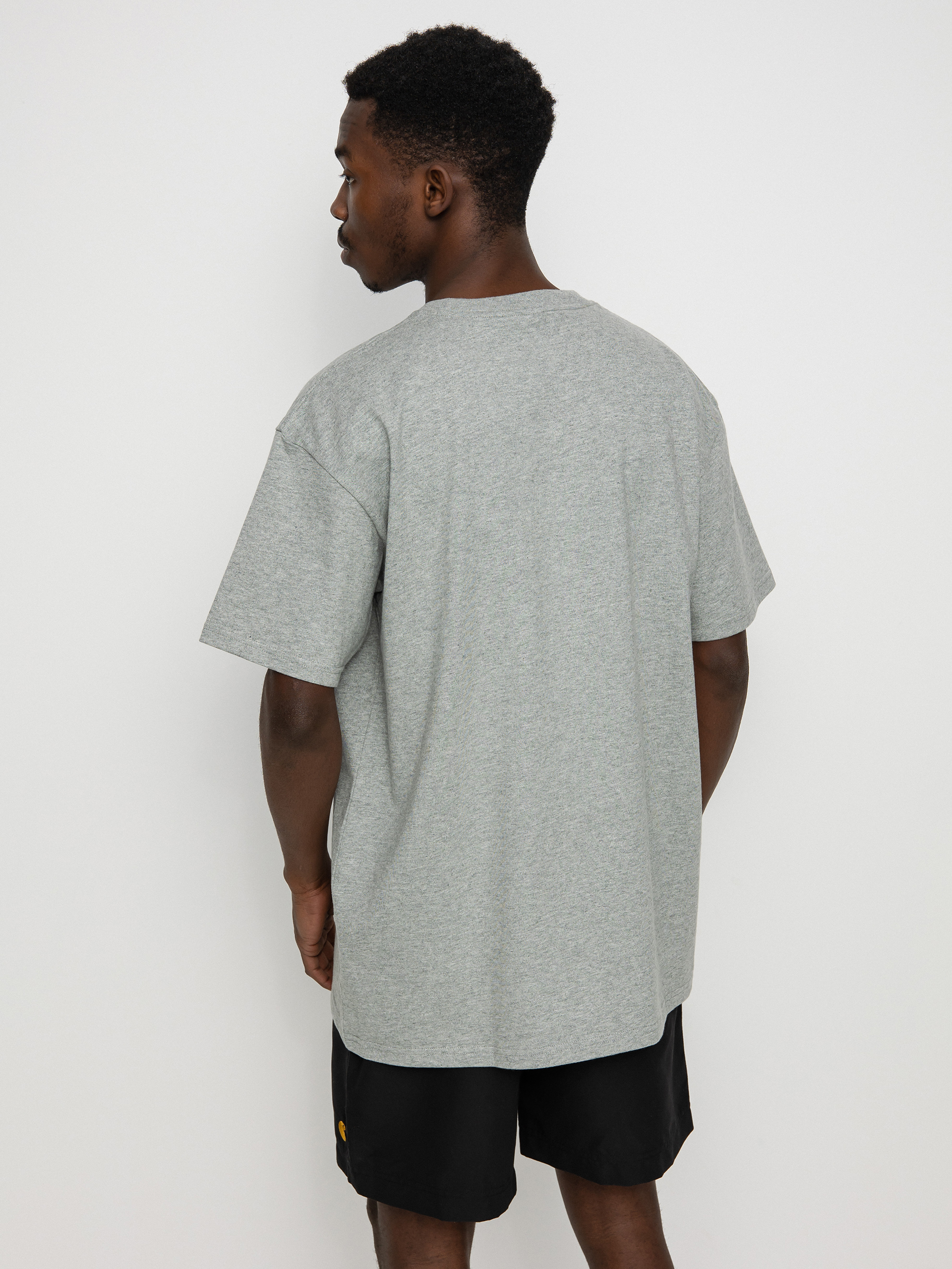 T-shirt Carhartt WIP Chase (grey heather/gold)