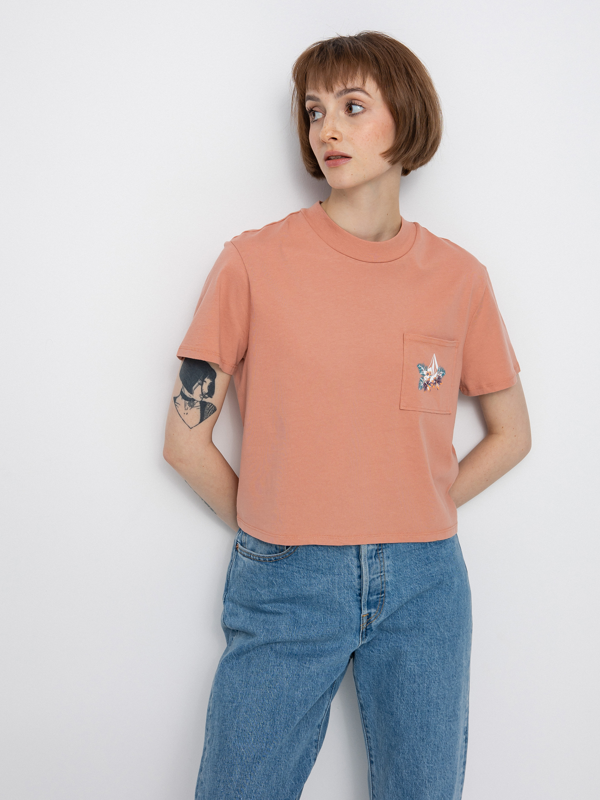 T-shirt Volcom Pocket Dial Wmn (light mauve)