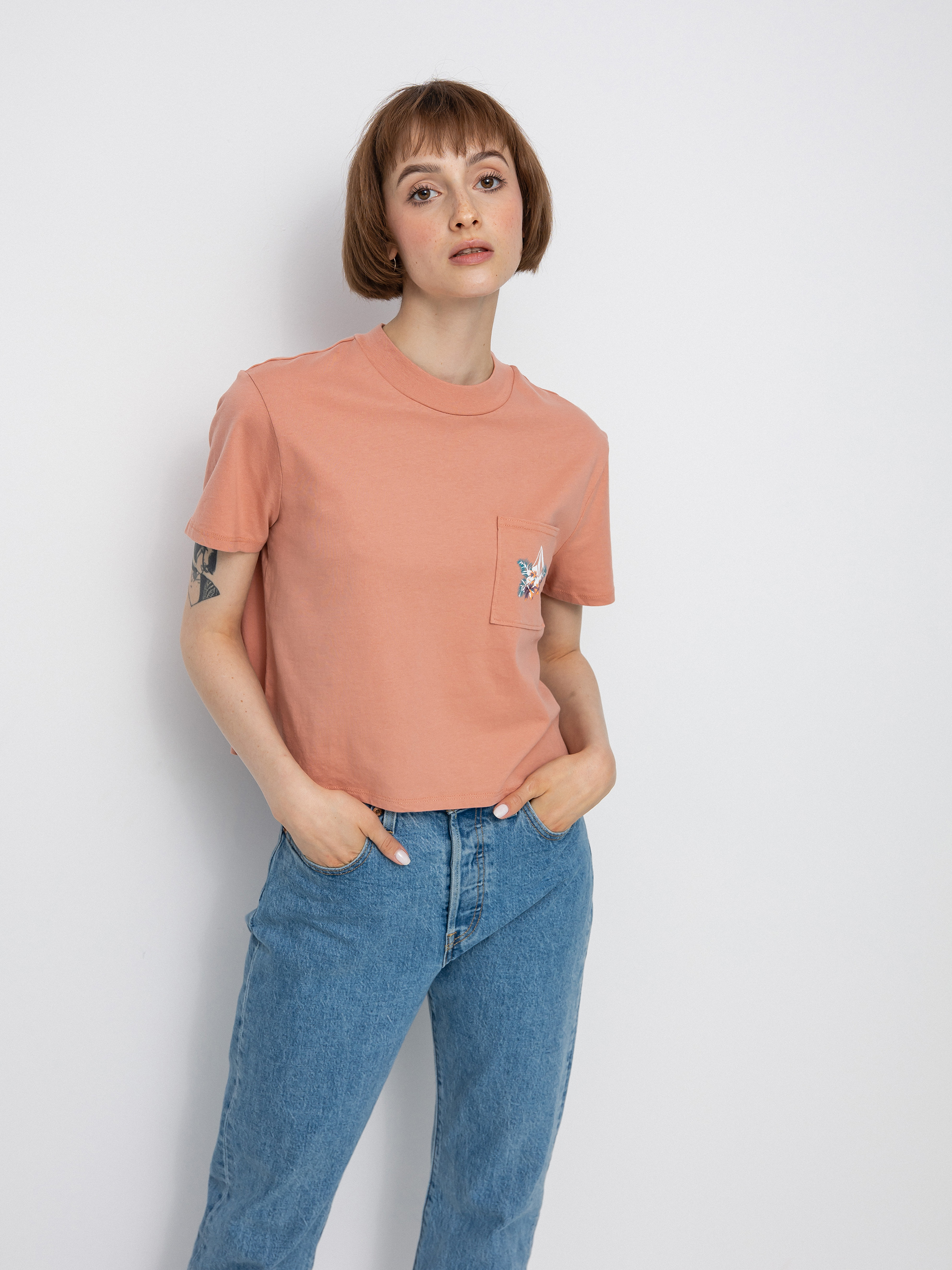 T-shirt Volcom Pocket Dial Wmn (light mauve)