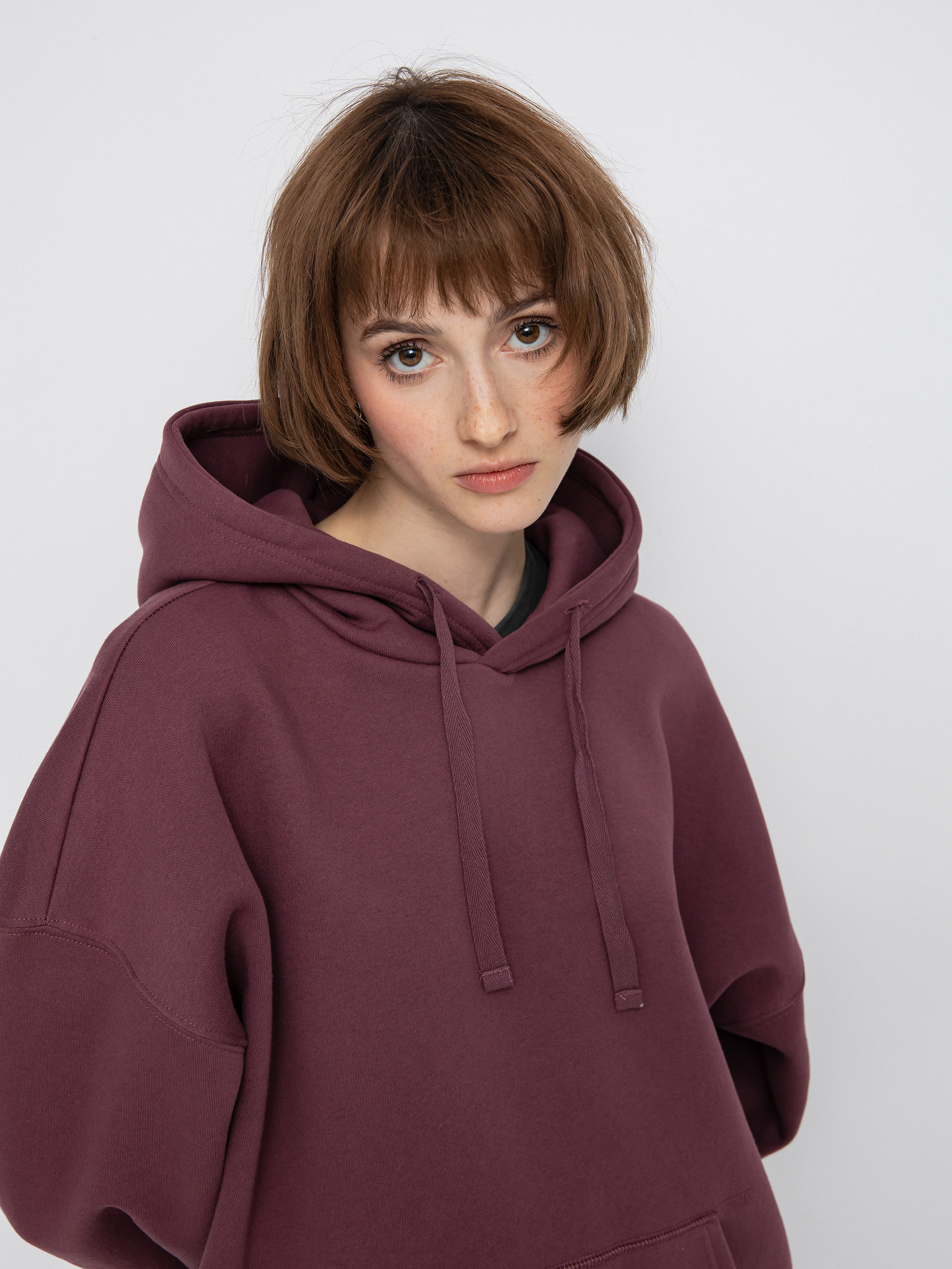 Bluza z kapturem Volcom Stone Heart II HD Wmn (eggplant)