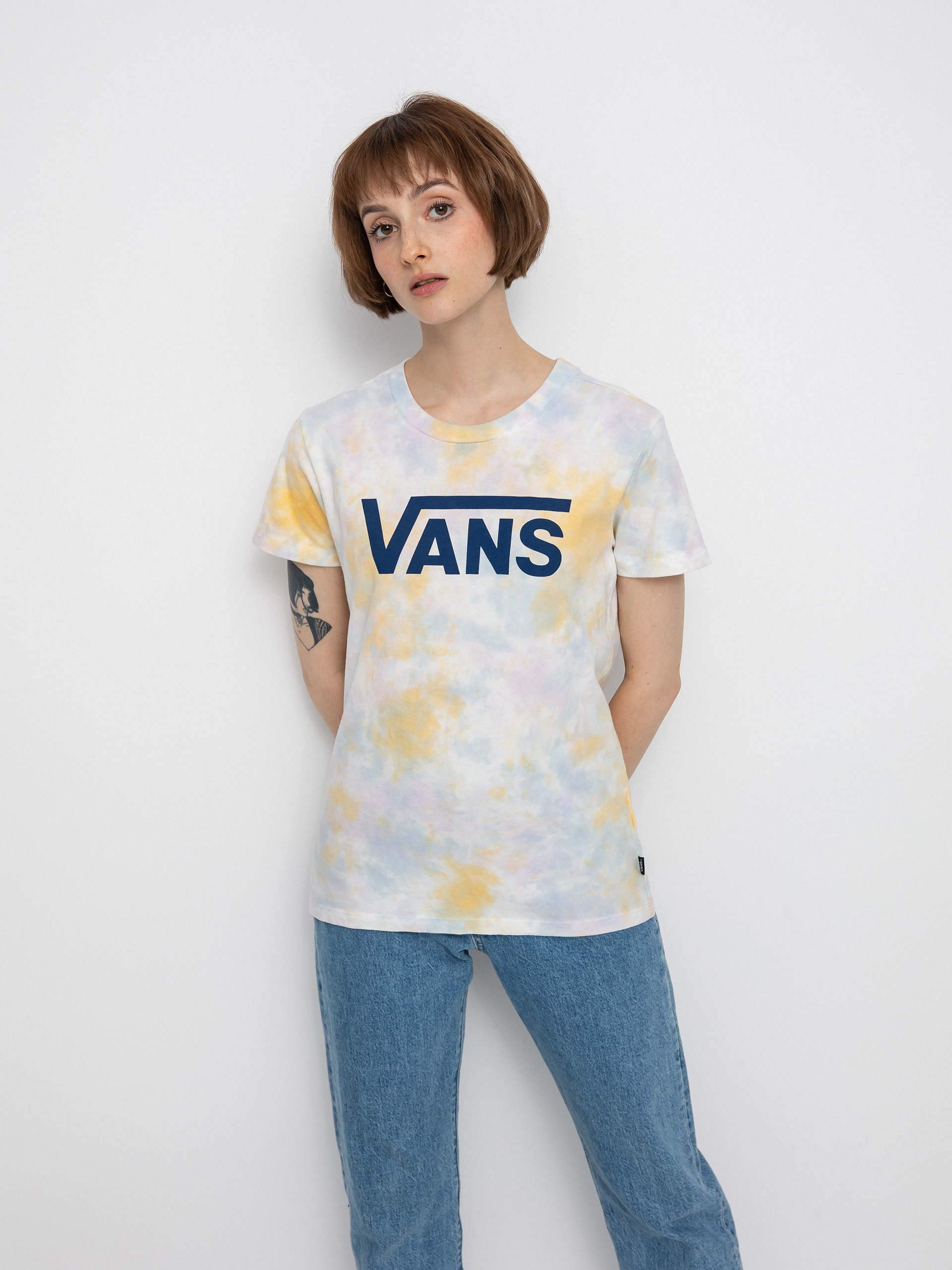 T-shirt Vans Logo Wash Wmn (cradle pink tie dye)