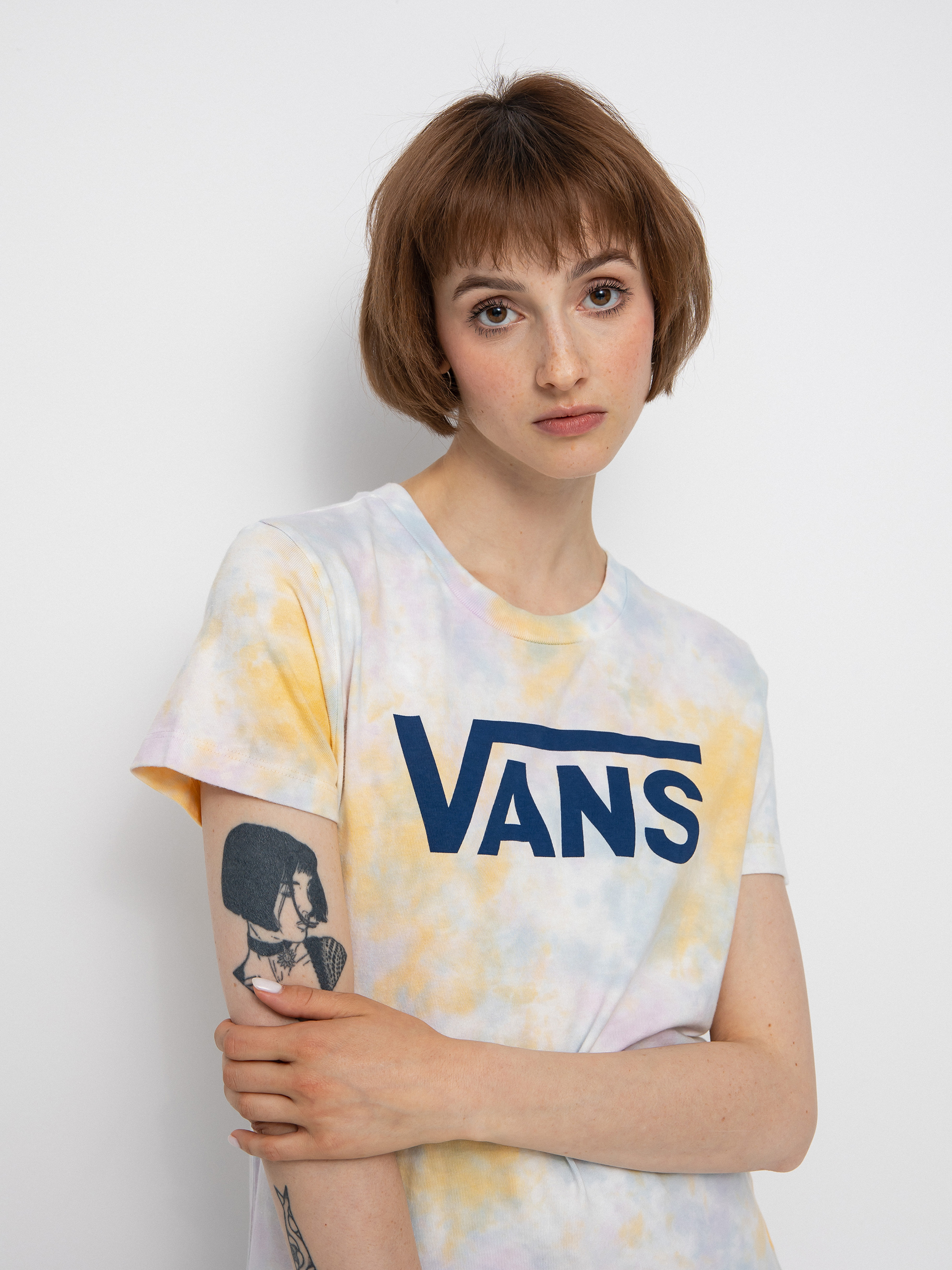 T-shirt Vans Logo Wash Wmn (cradle pink tie dye)