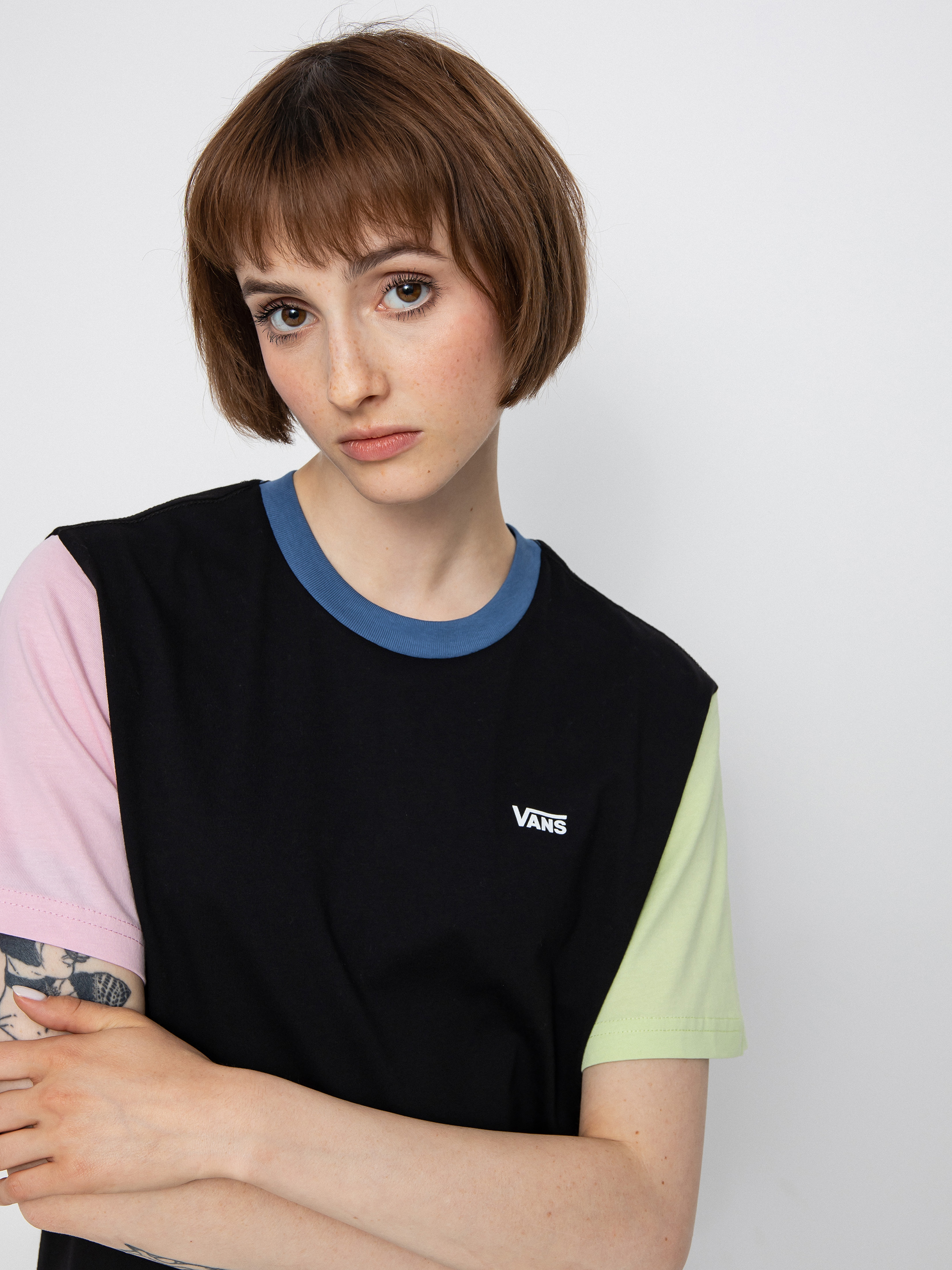T-shirt Vans Left Chest Colorblock Em Wmn (black/multi)