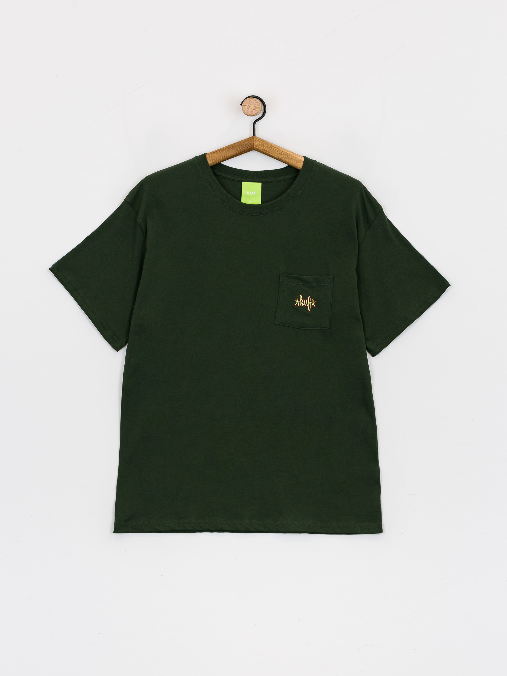 T-shirt HUF Haze Script Pocket (forest green)