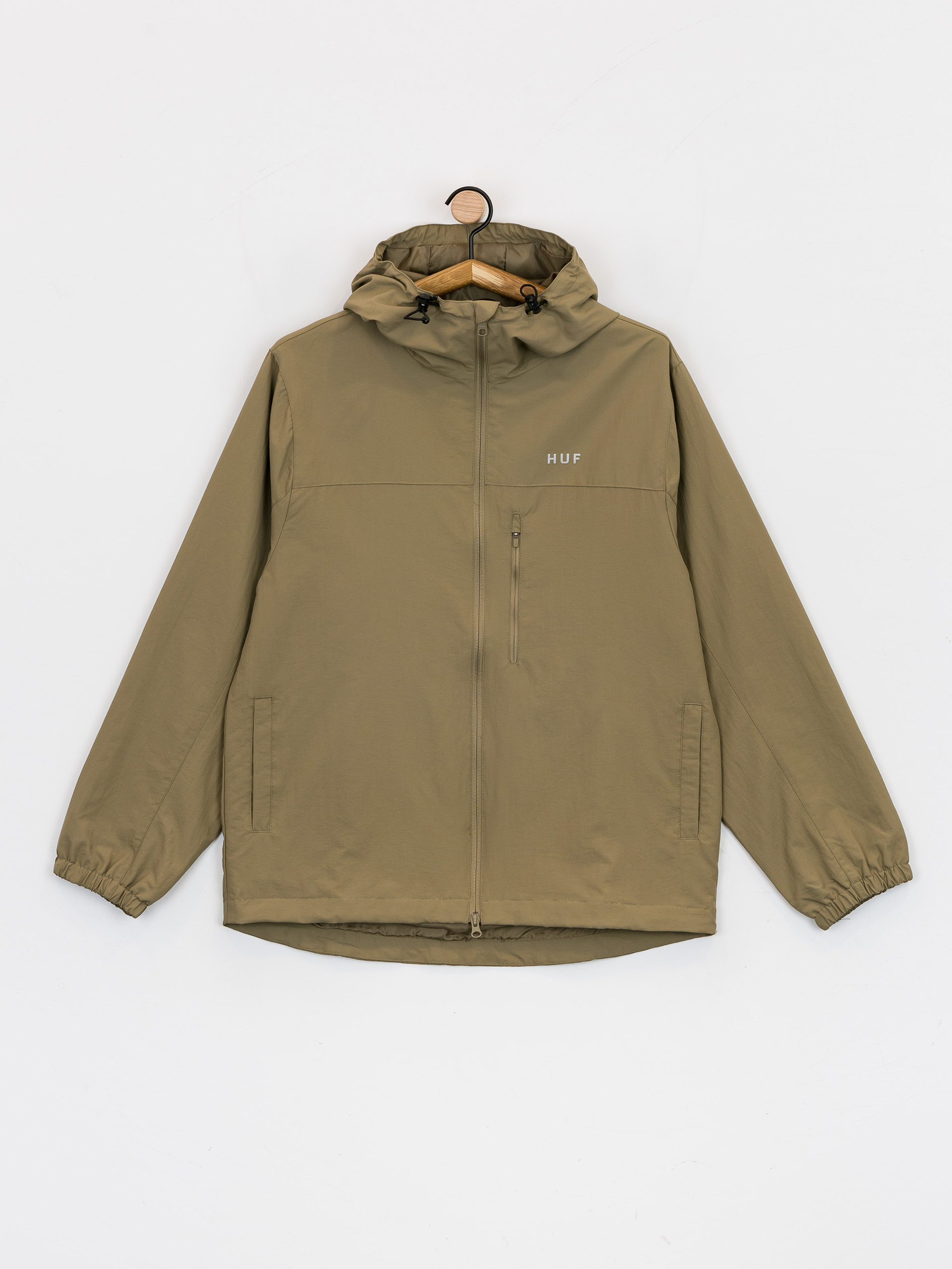 Kurtka HUF Essentials Zip Standard Shell (khaki)