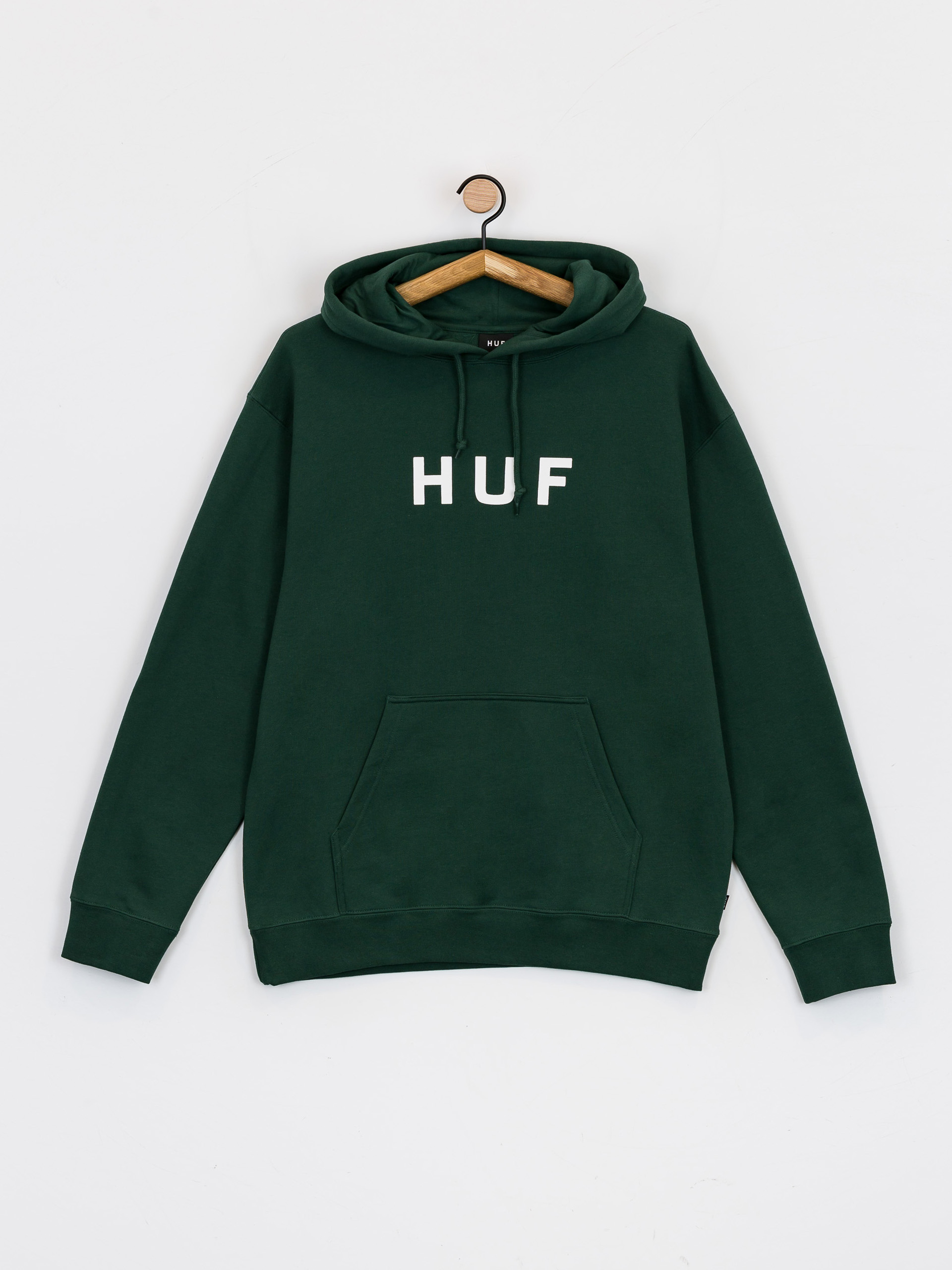 Bluza z kapturem HUF Essentials OG Logo HD (forest green)
