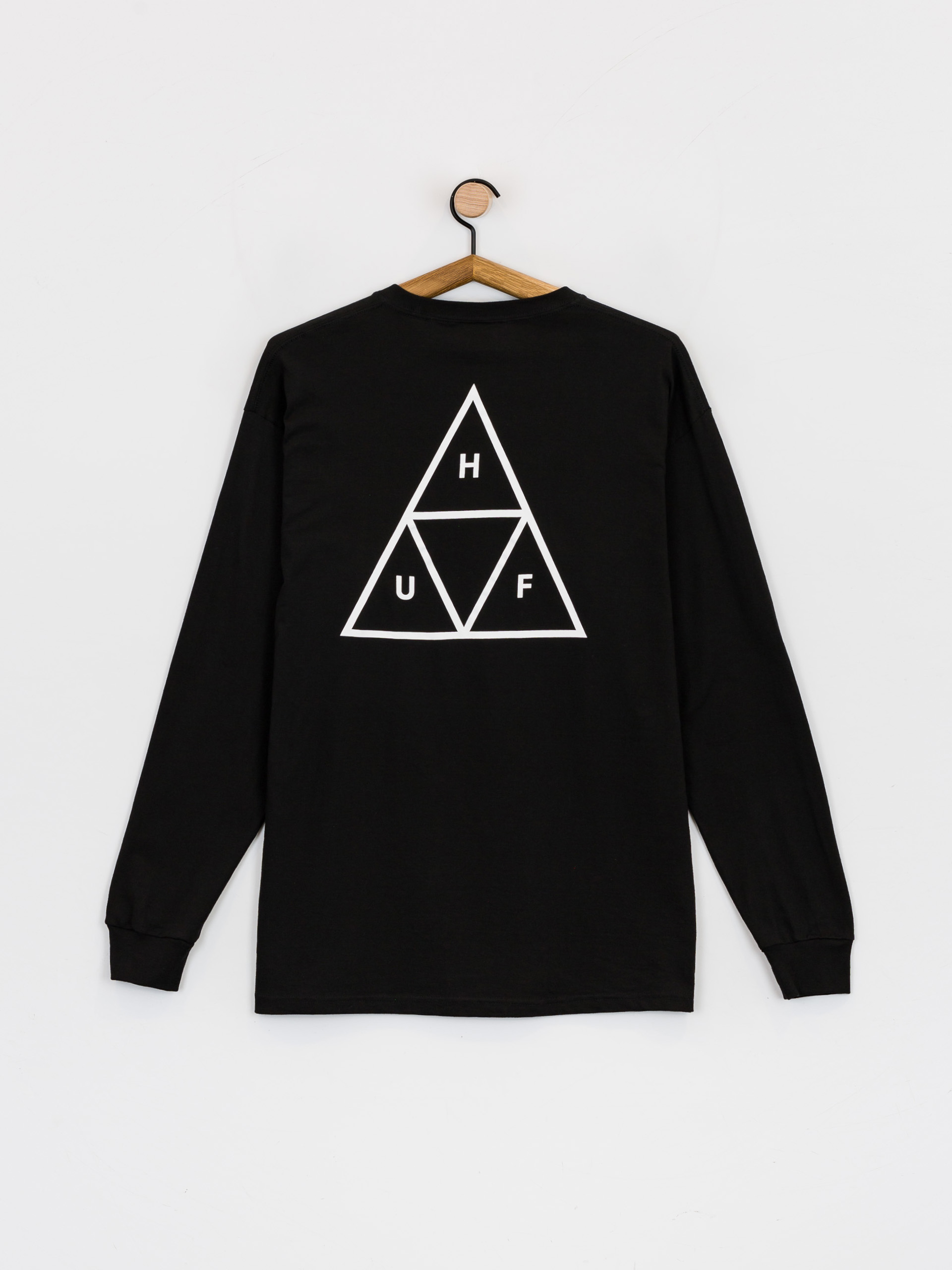 Longsleeve HUF Essentials Triple Triangle (black)