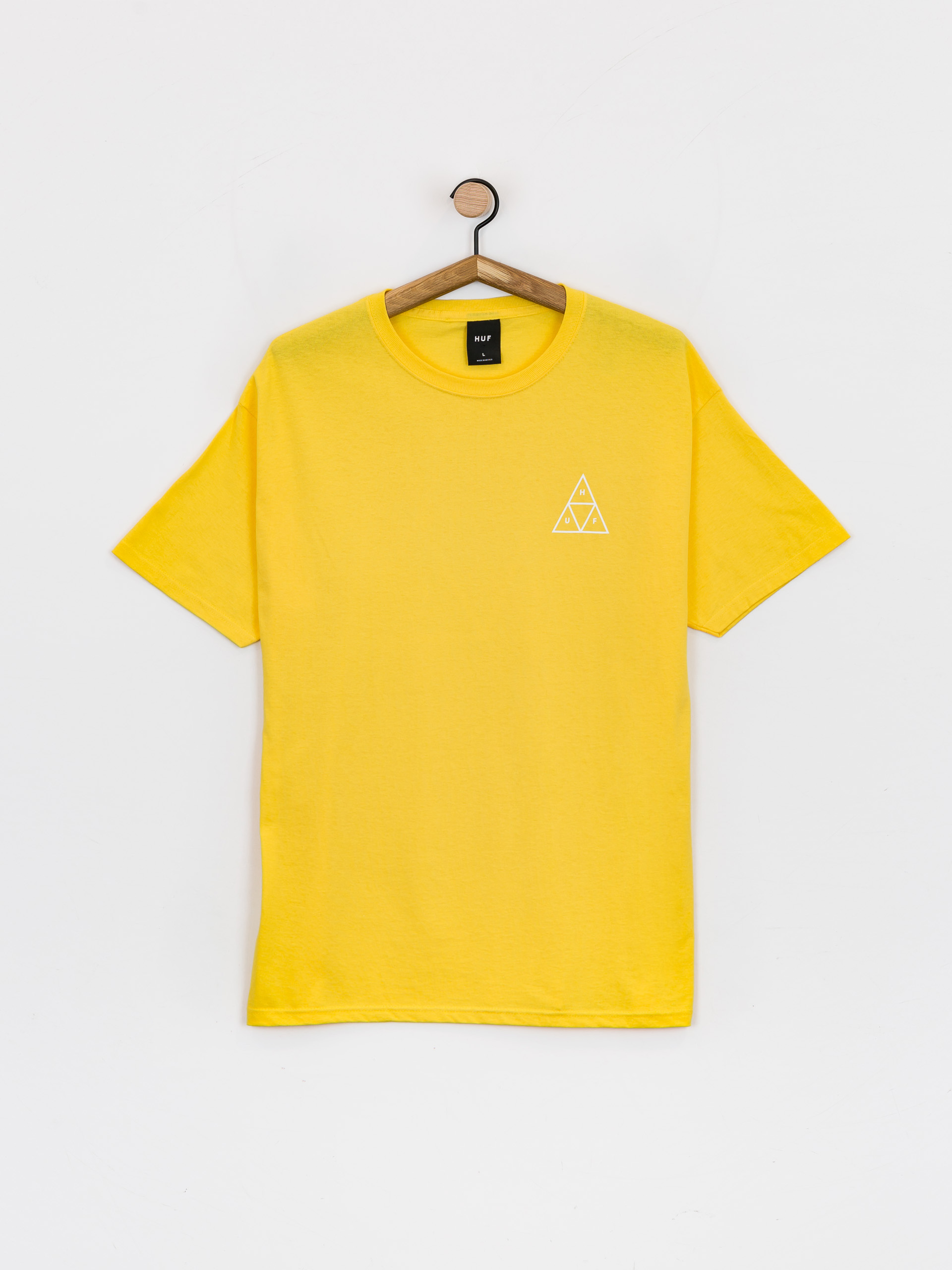T-shirt HUF Essentials Triple Triangle (lemon yellow)