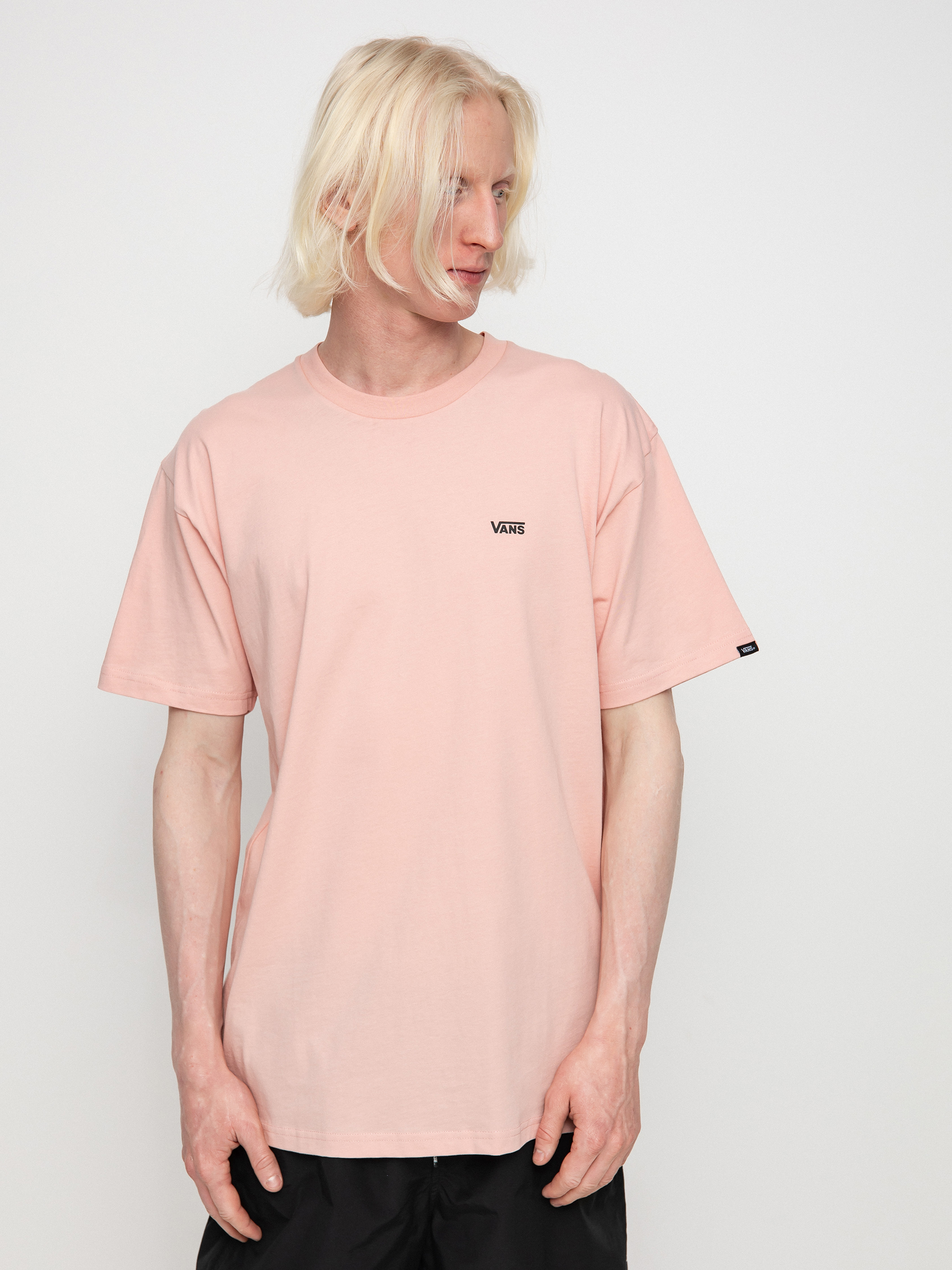 T-shirt Vans Left Chest Logo (mellow rose/black)