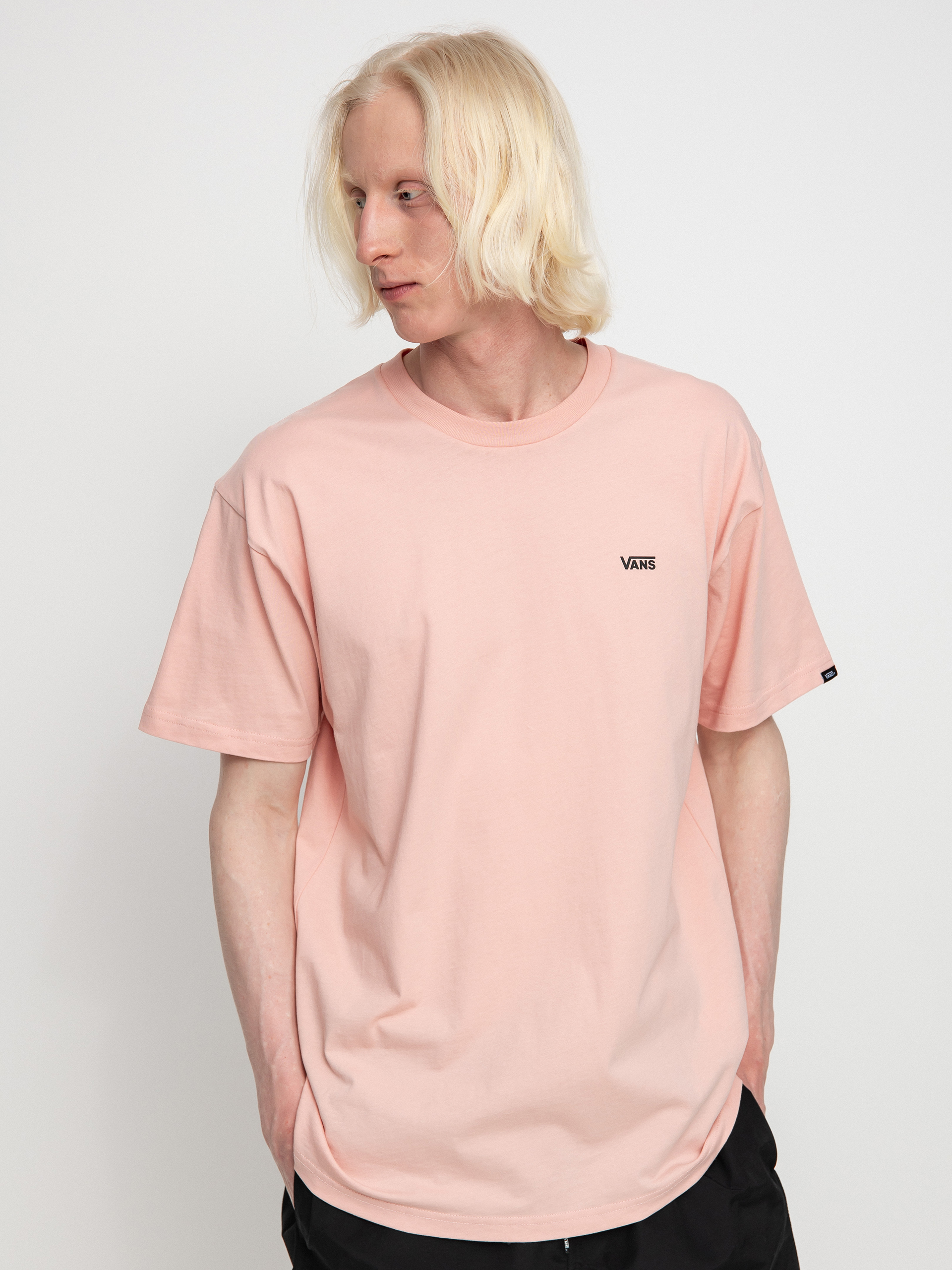 T-shirt Vans Left Chest Logo (mellow rose/black)