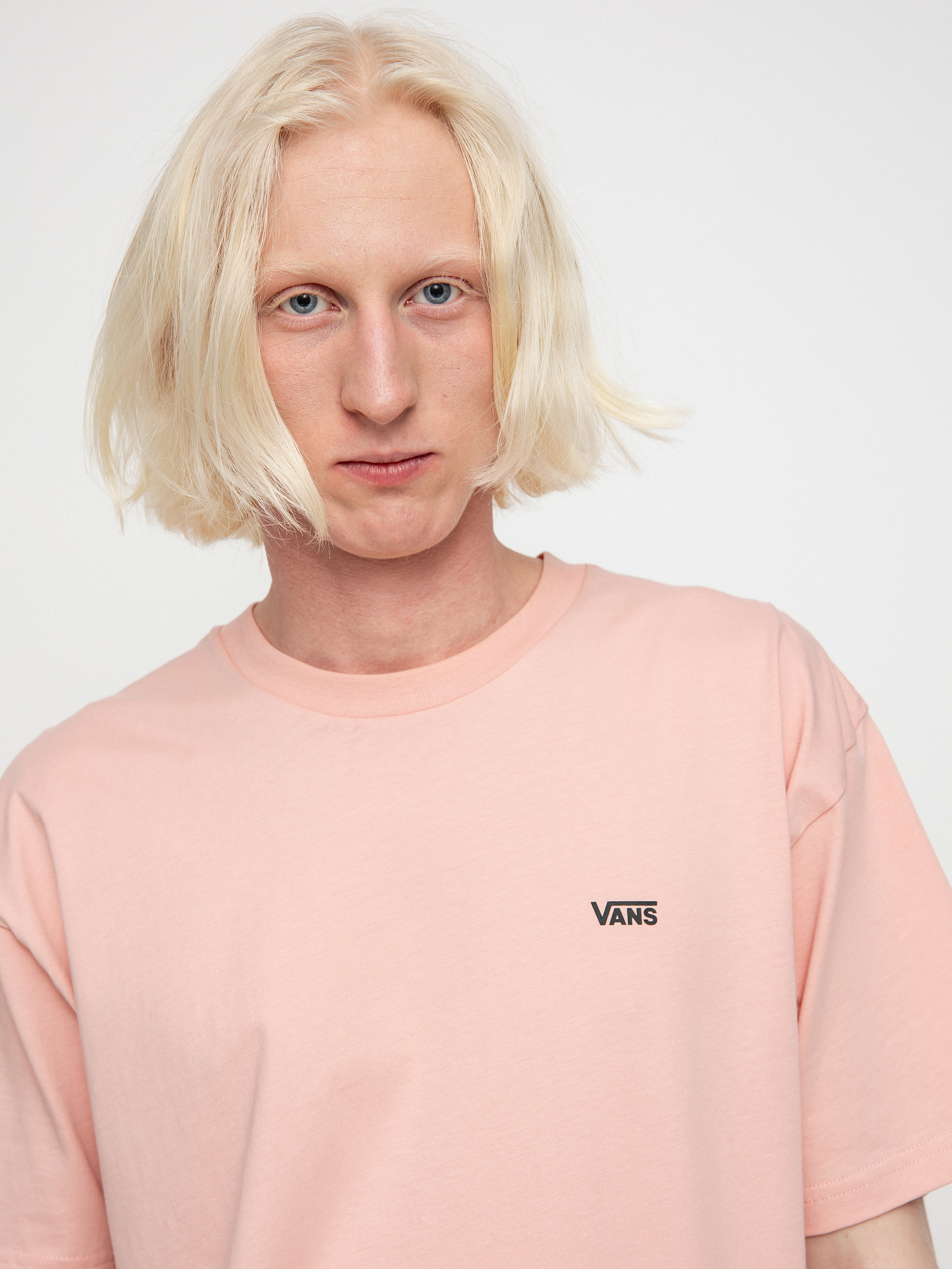 T-shirt Vans Left Chest Logo (mellow rose/black)