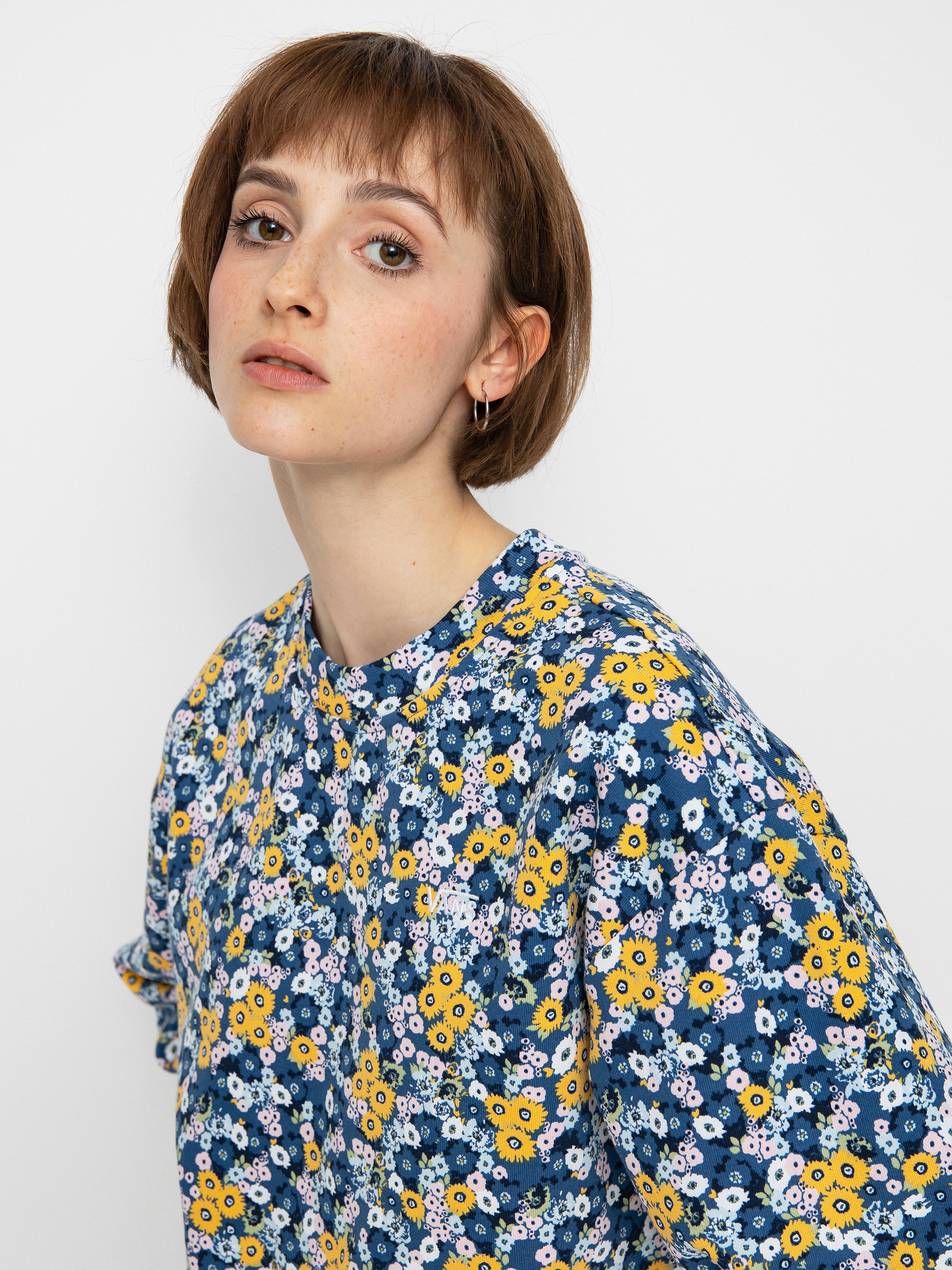 Bluza Vans Deco Ditsy Crop Wmn (true navy)