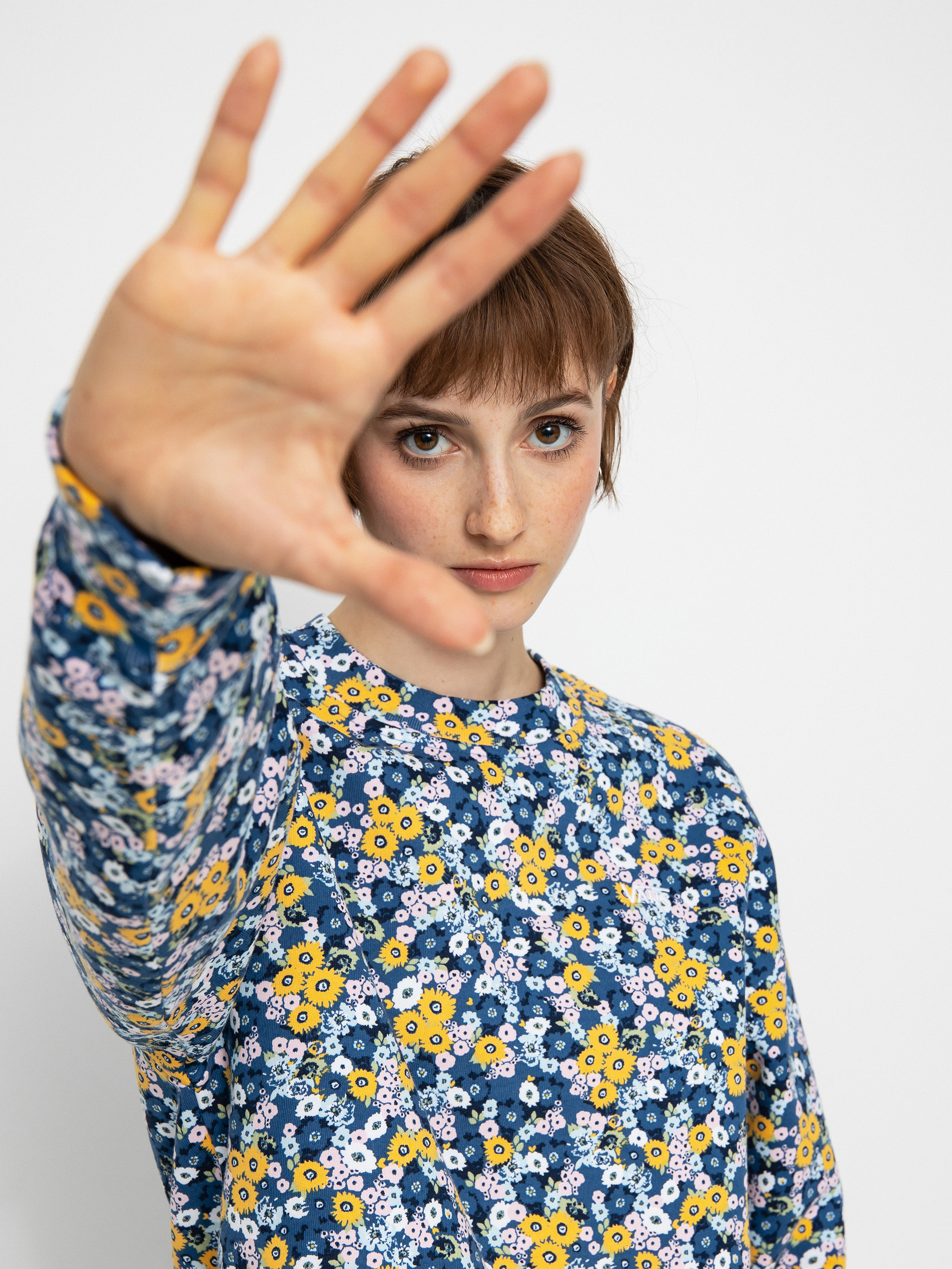 Bluza Vans Deco Ditsy Crop Wmn (true navy)