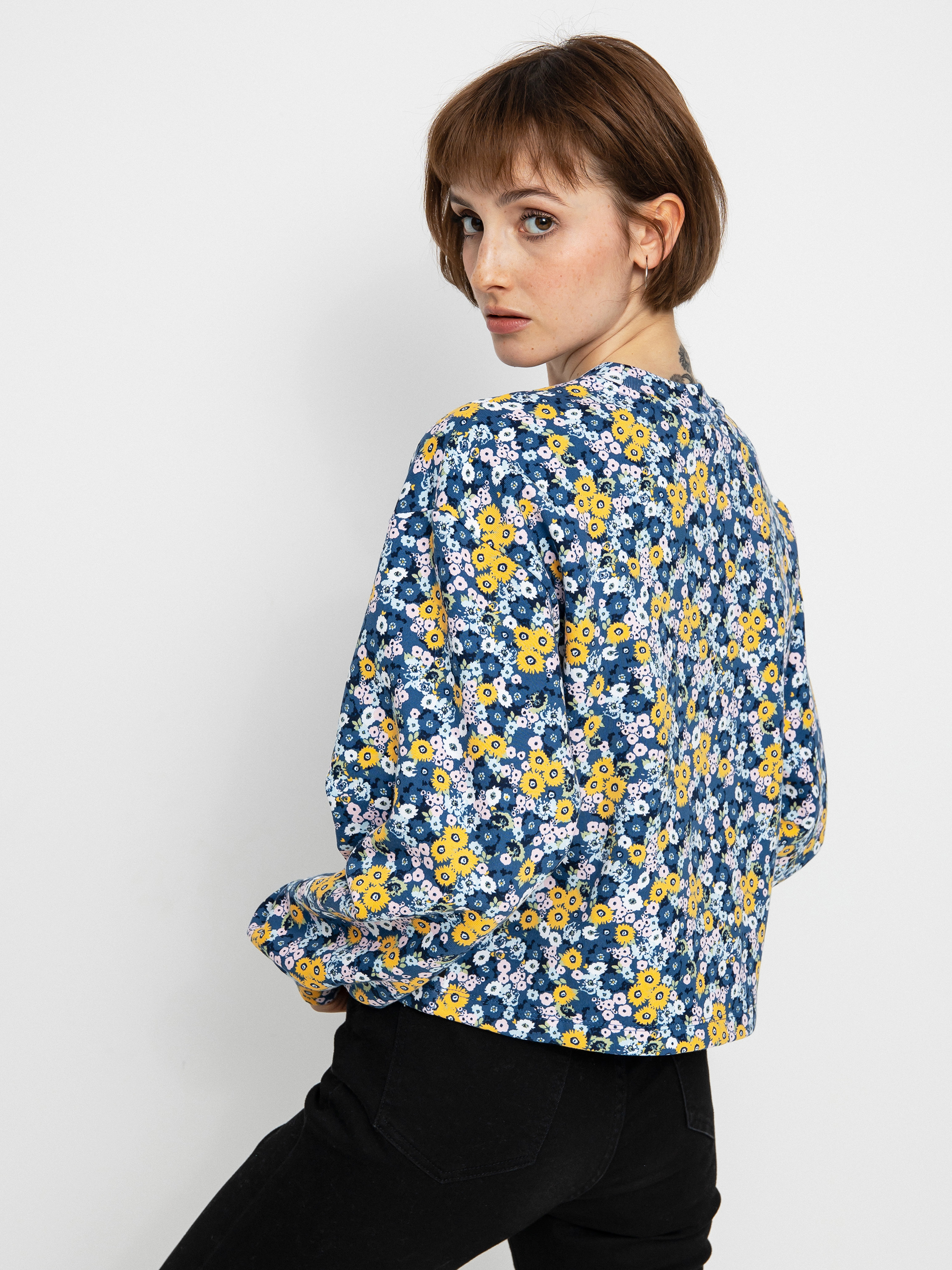 Bluza Vans Deco Ditsy Crop Wmn (true navy)