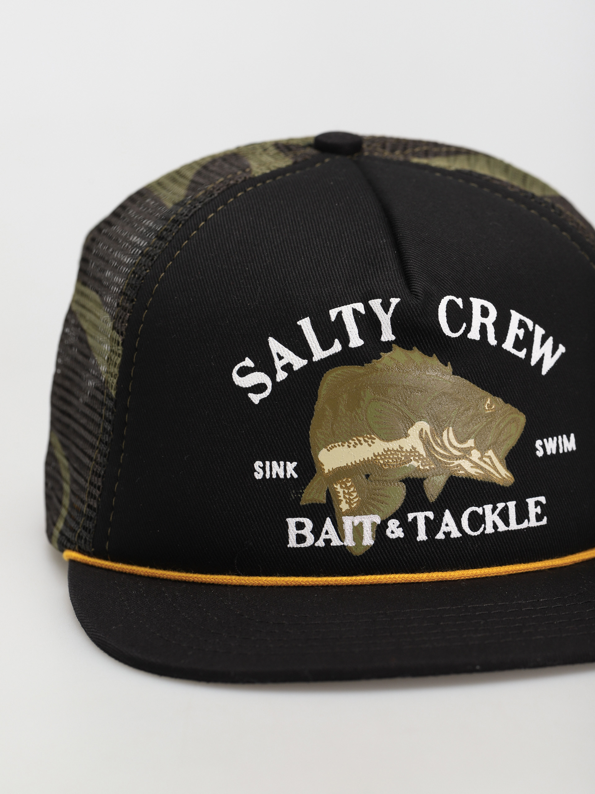 Czapka z daszkiem Salty Crew Bass Man Trucker (black camo)