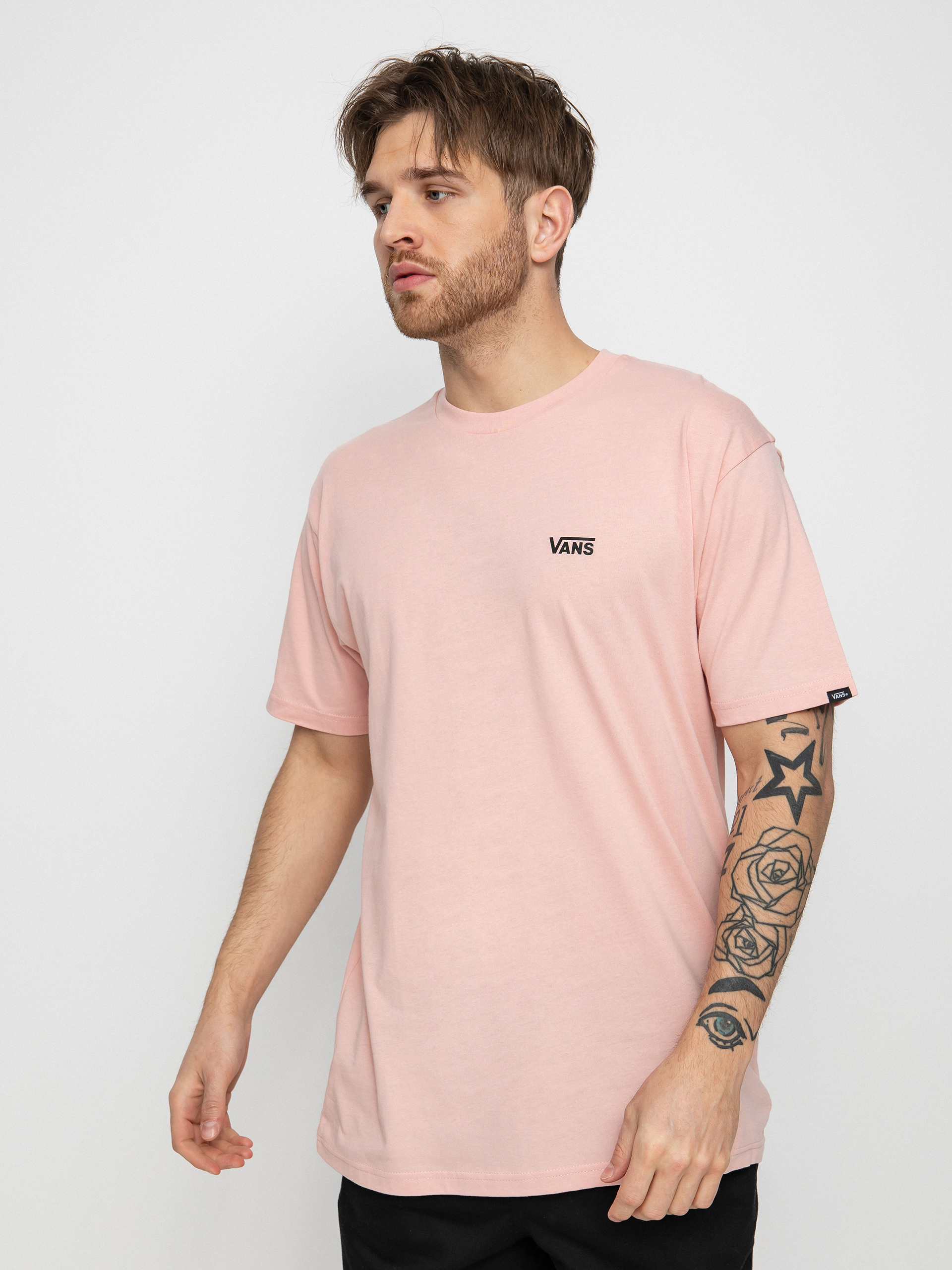 T-shirt Vans Left Chest Logo Plus (mellow rose/black)
