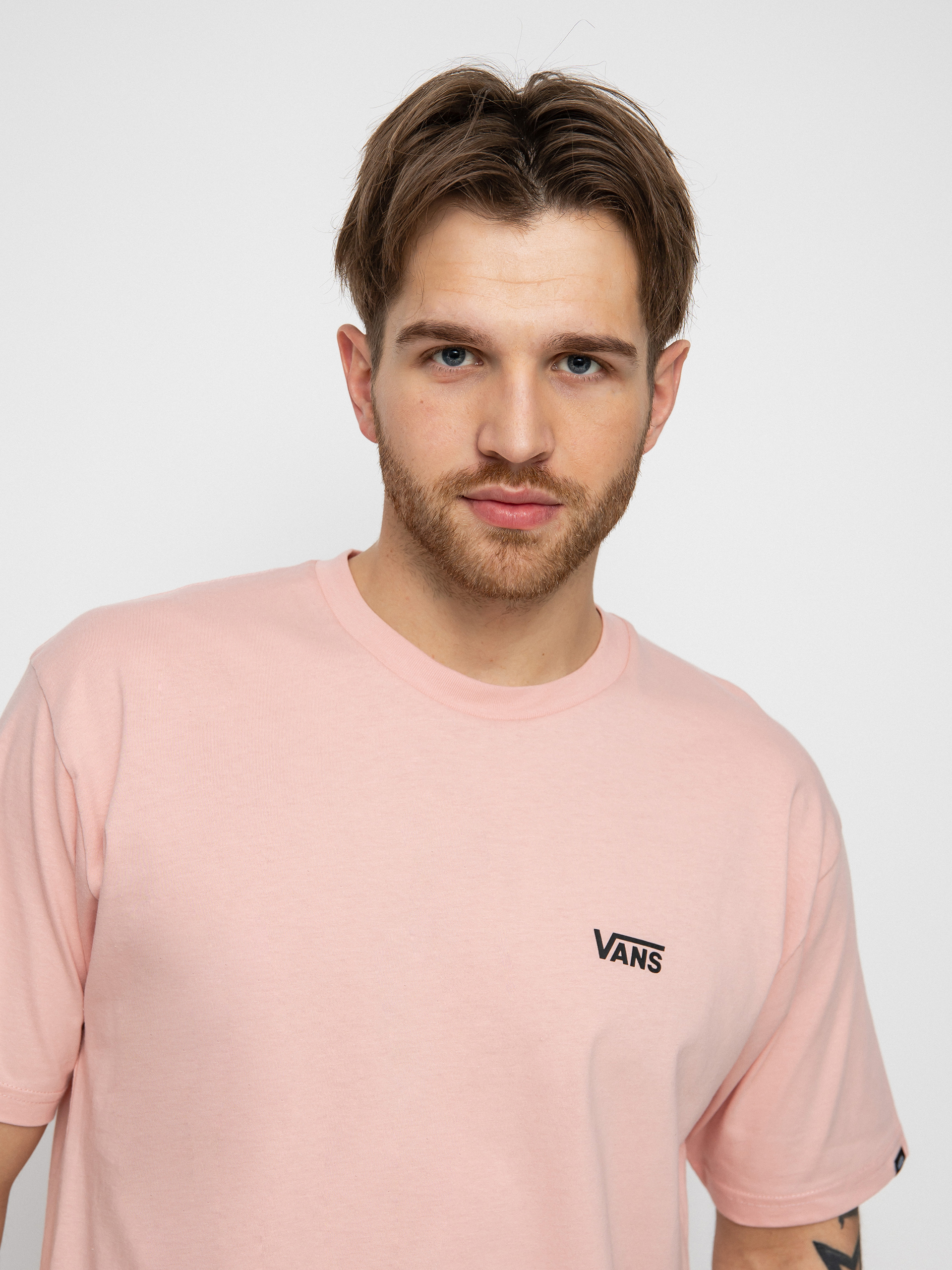 T-shirt Vans Left Chest Logo Plus (mellow rose/black)