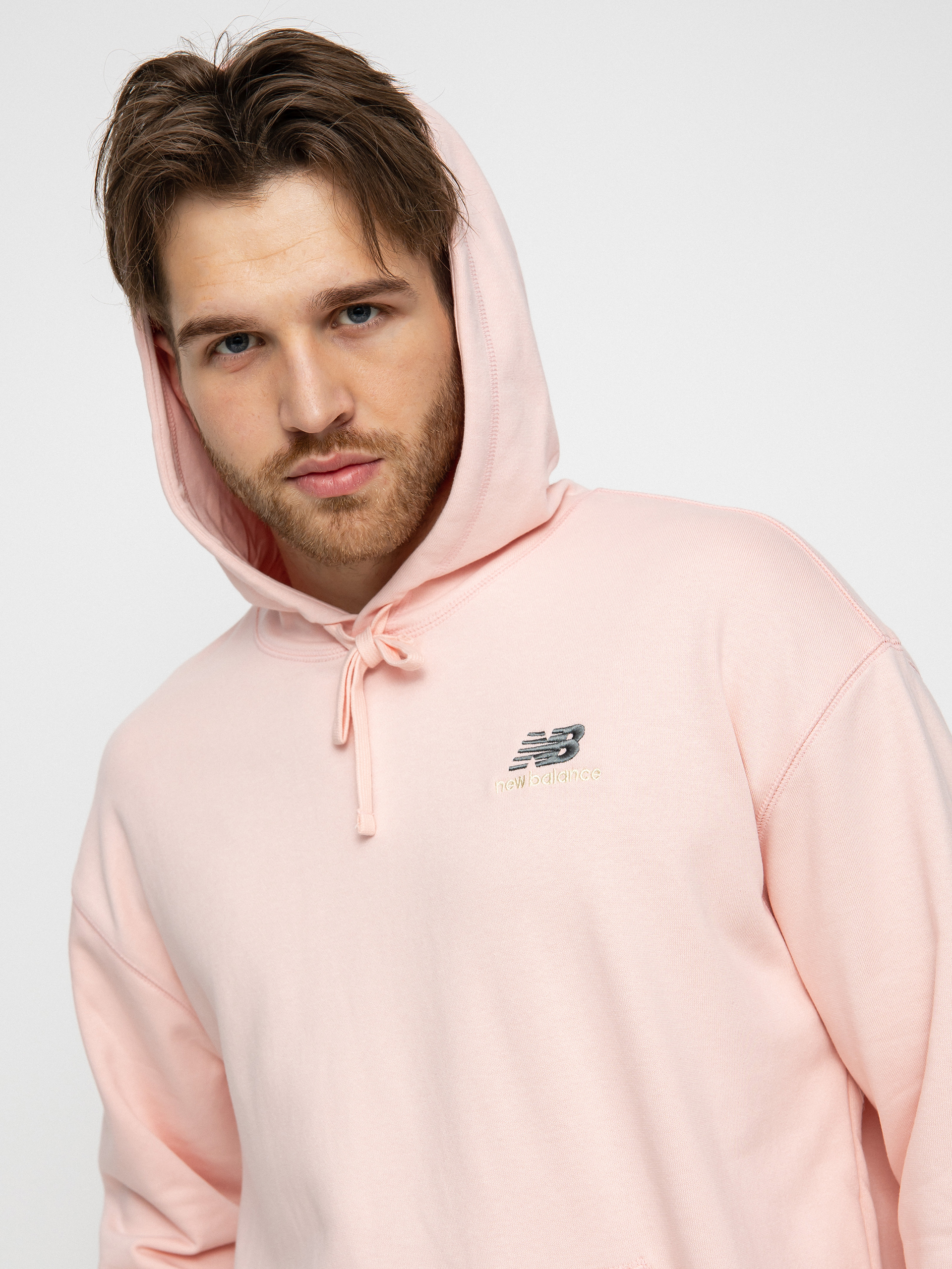 Bluza z kapturem New Balance Essentials uni ssentials HD (pink)