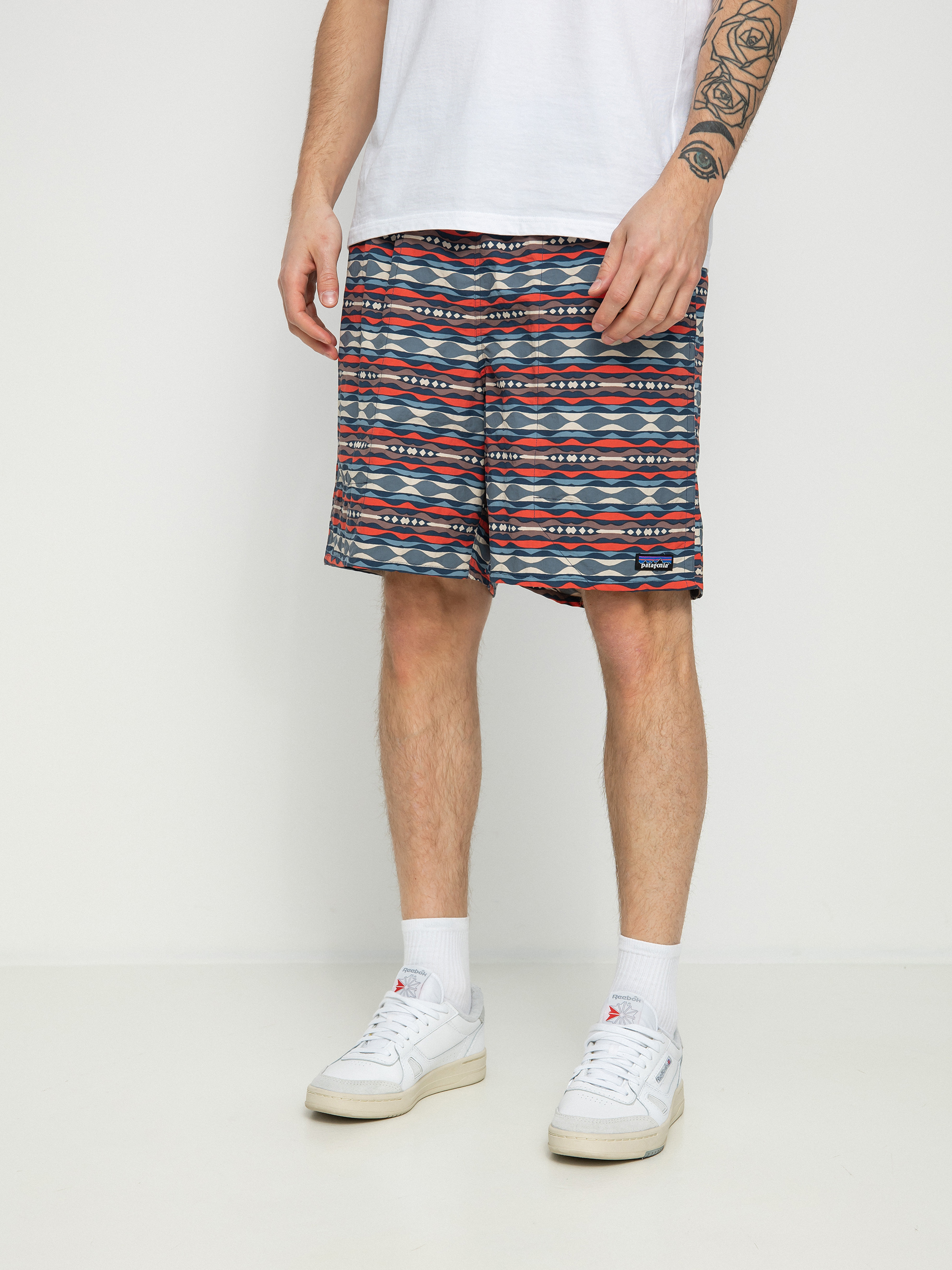 Szorty Patagonia Baggies Longs 7 in (coast highway multi sumac red)