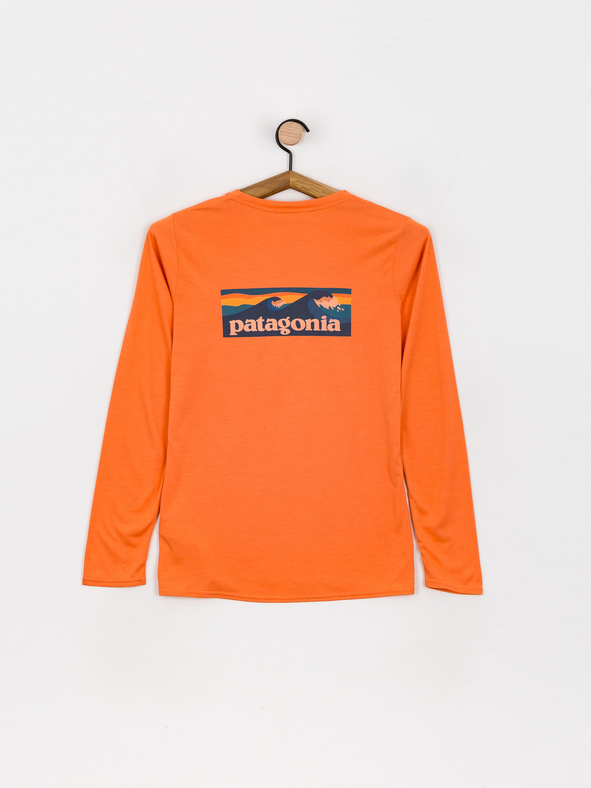 Longsleeve Patagonia Cap Cool Daily Graphic Wmn (boardshort logo tigerlily orange x-dye)