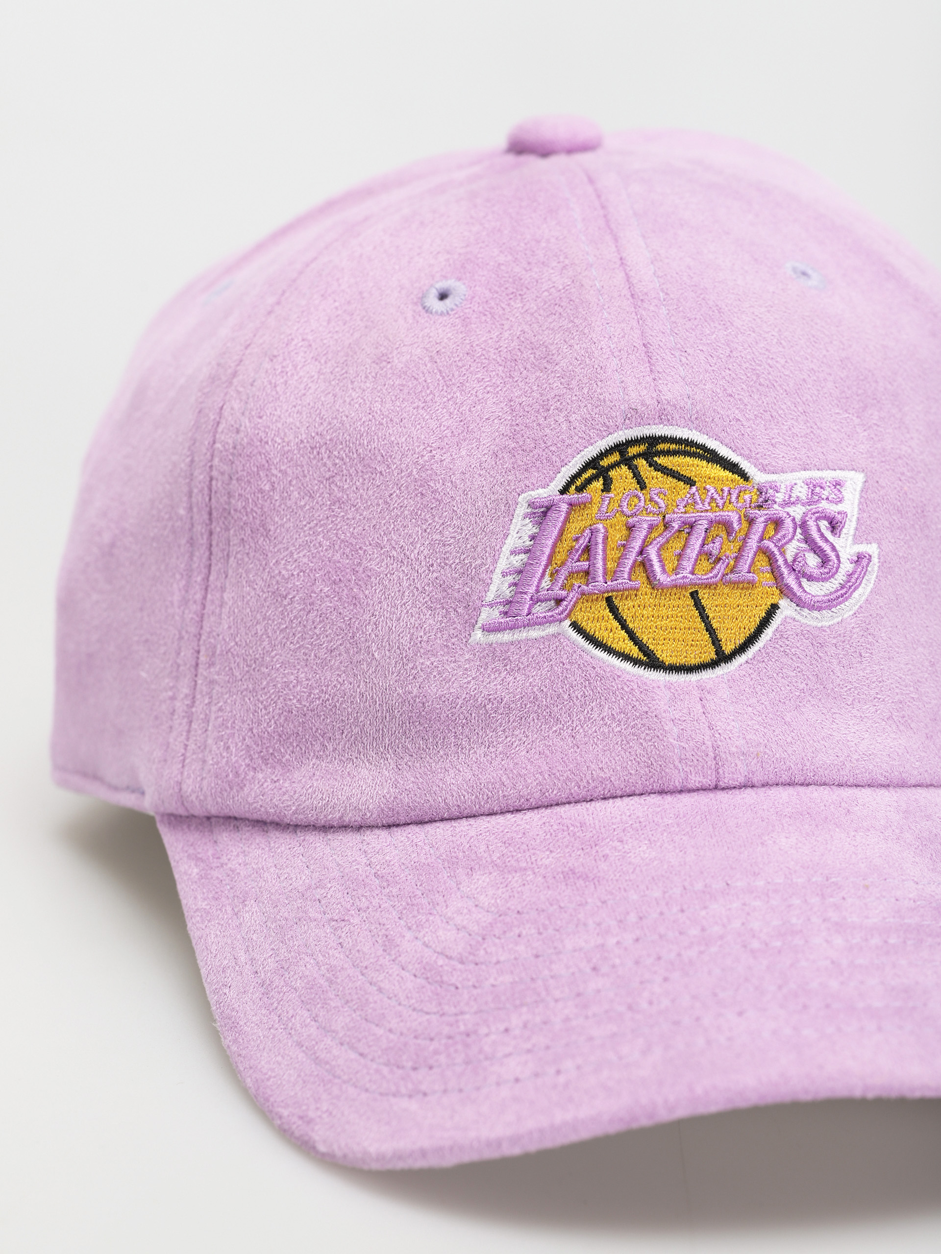Czapka z daszkiem Mitchell & Ness Suede Dad (los angeles lakers purple)